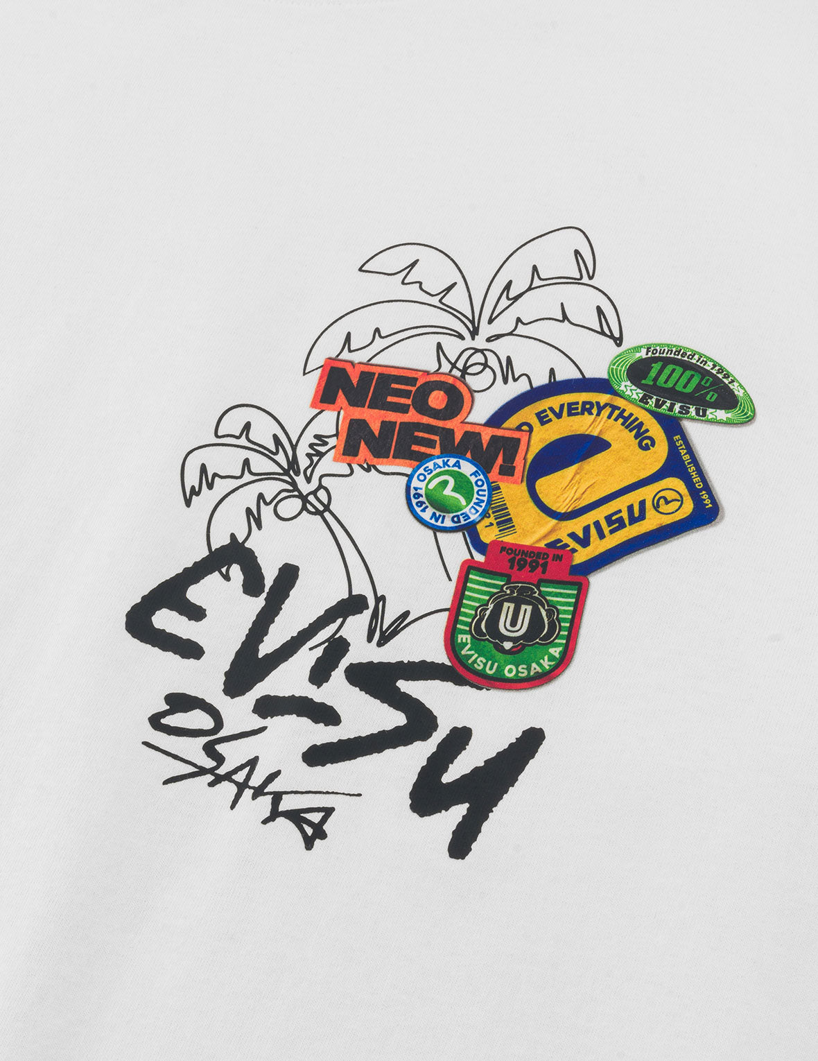 貼紙佛頭印花寬版T恤