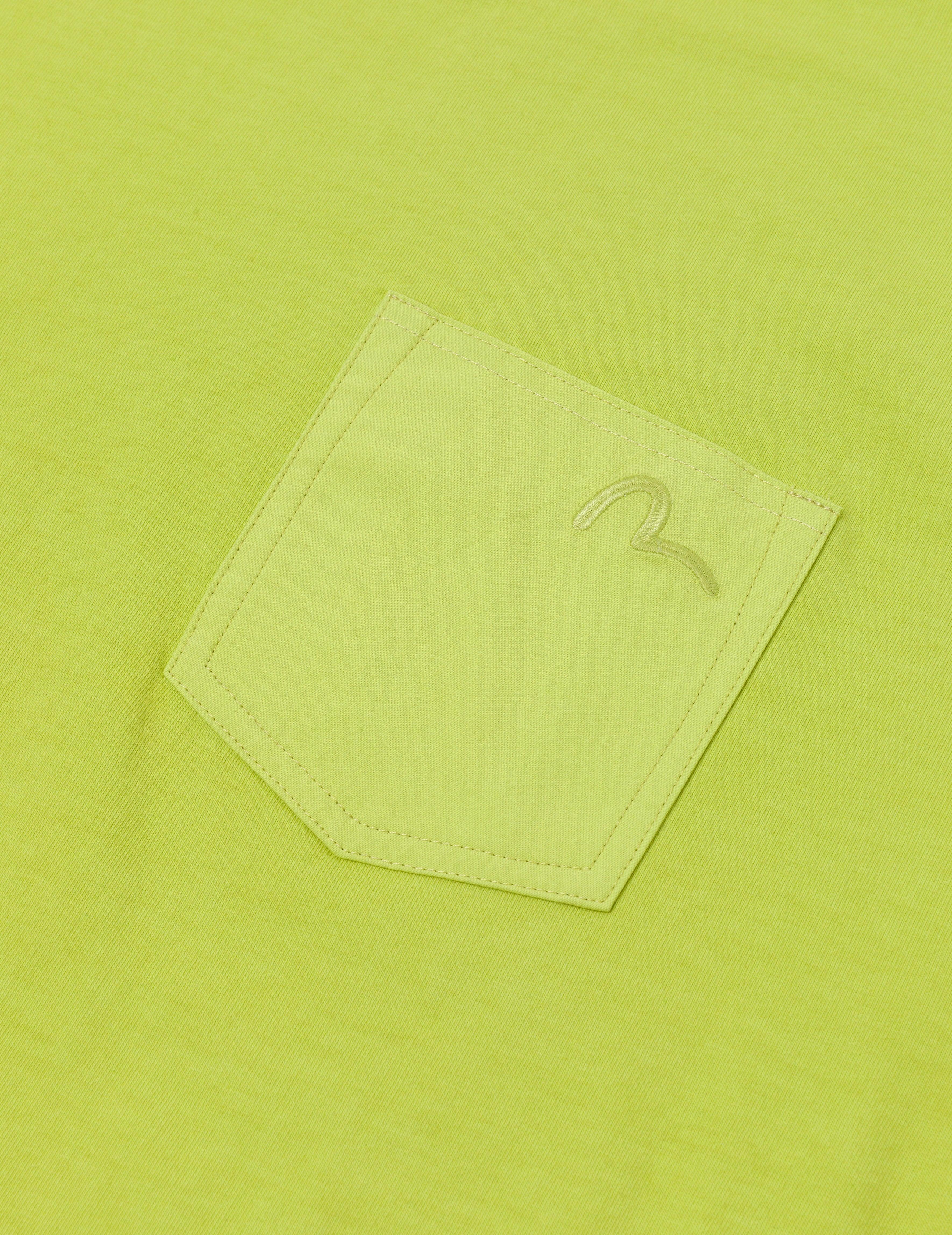 海鷗刺繡縫線口袋寬版休閒T恤