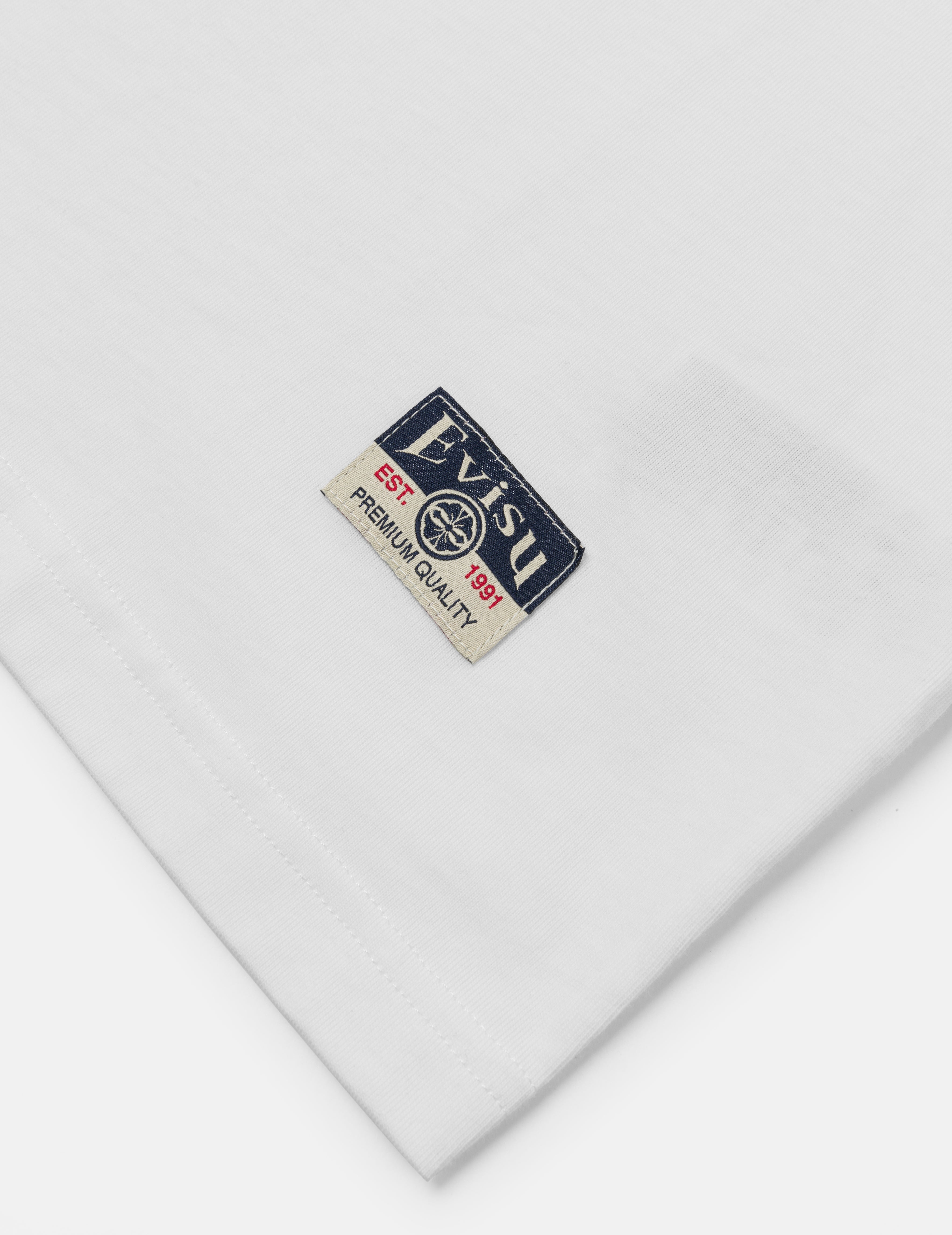 海鷗刺繡縫線口袋寬版休閒T恤