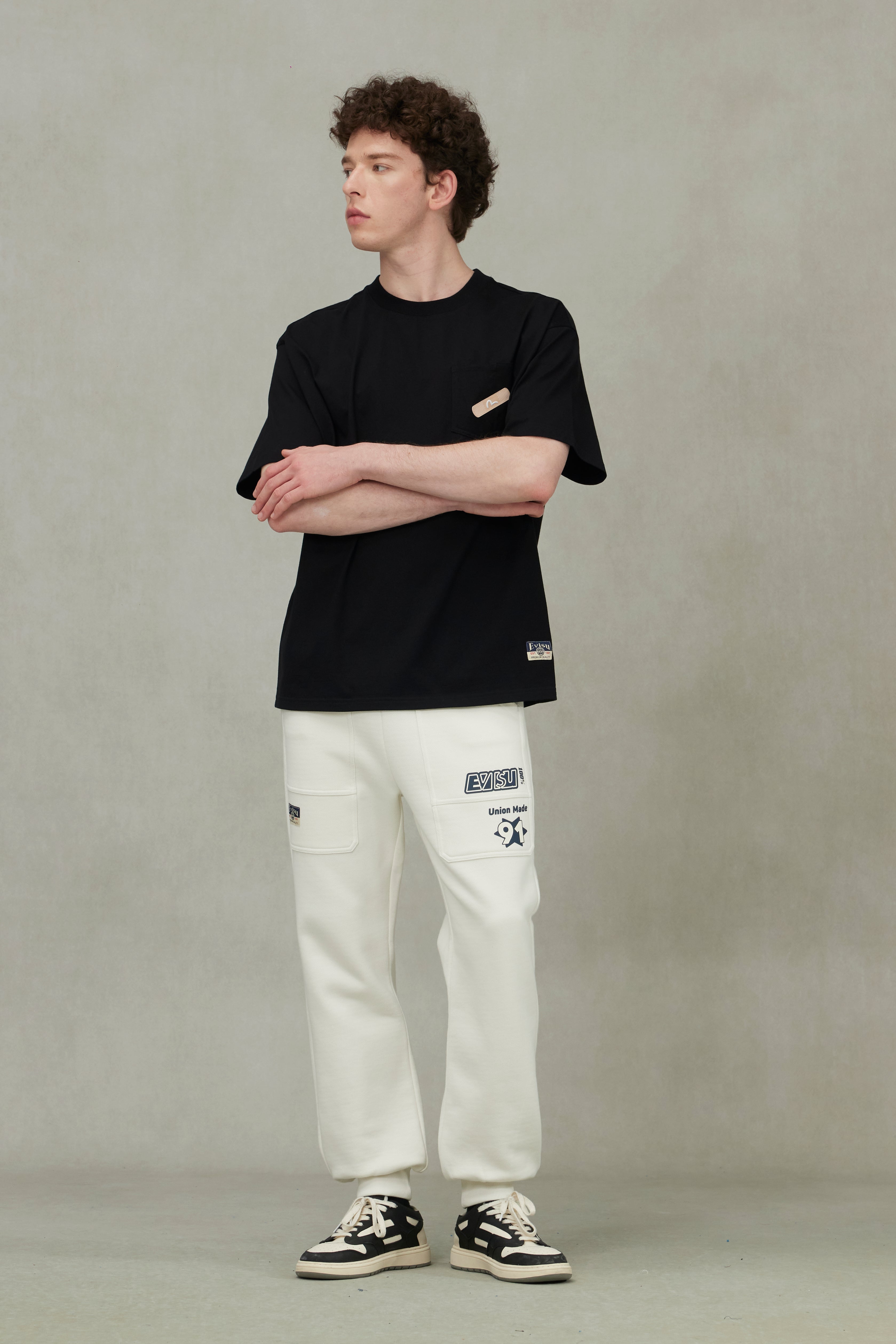 Godhead and Daruma Print Loose Fit T-Shirt