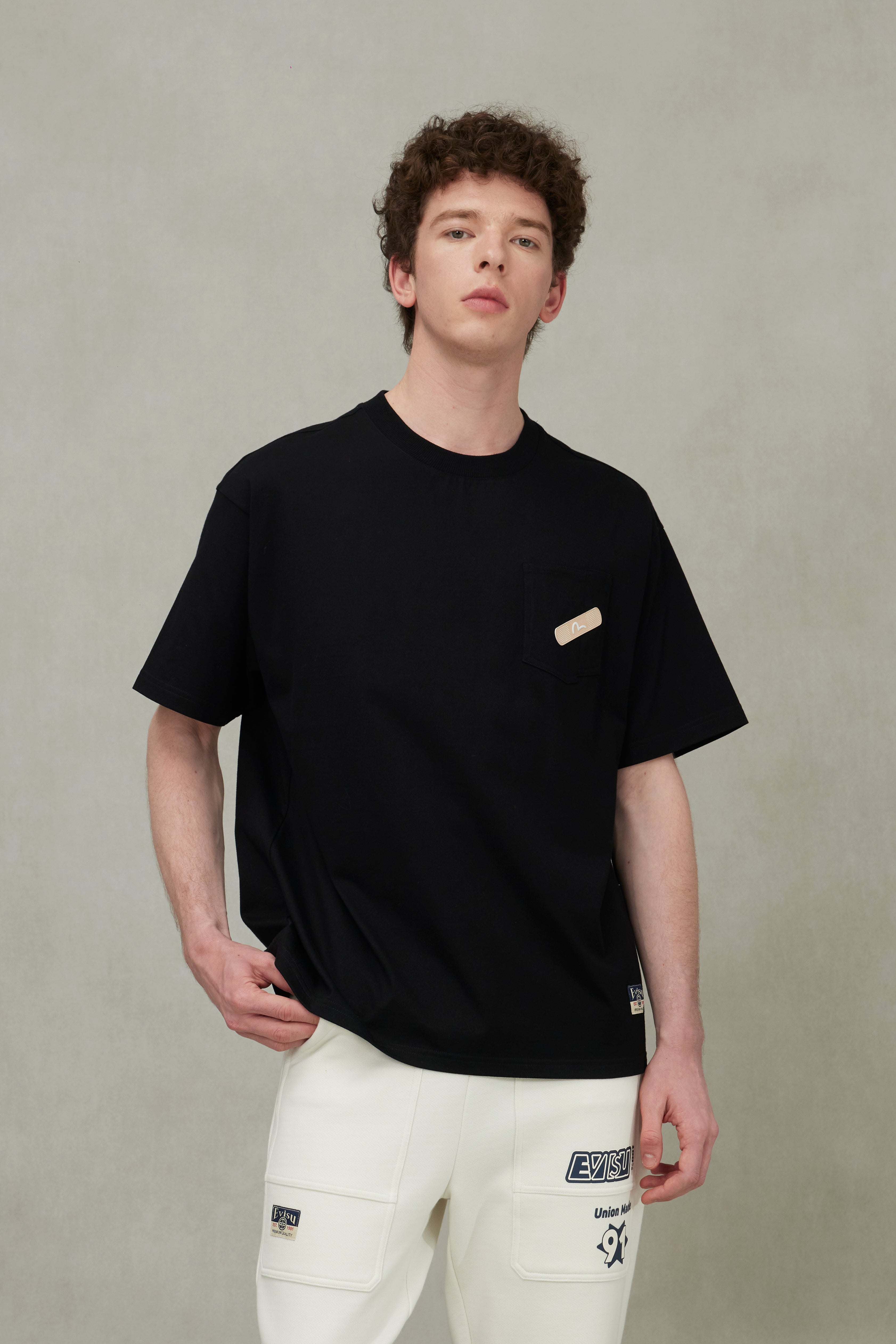 Godhead and Daruma Print Loose Fit T-Shirt