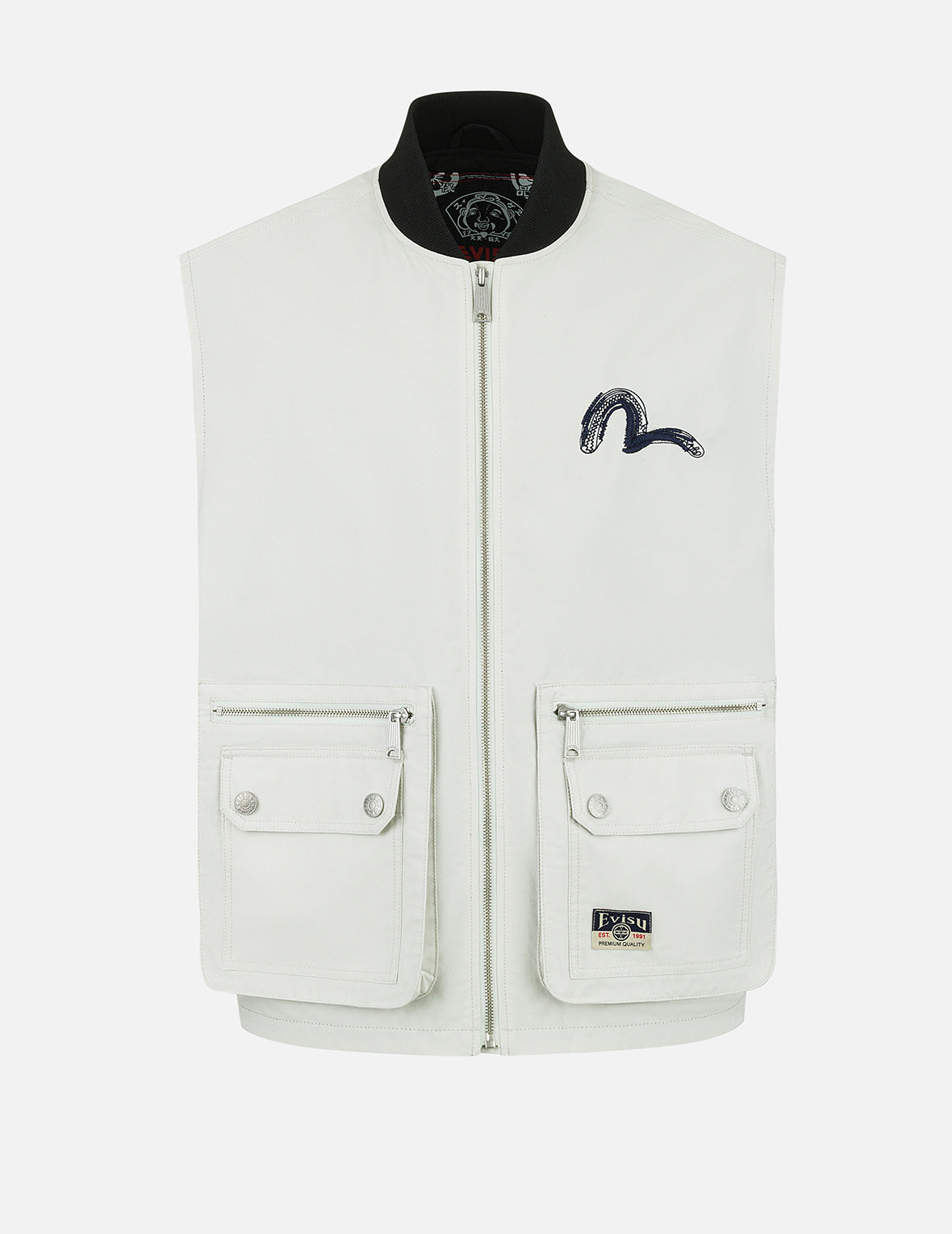 Artistic Logo Embroidery Fashion Fit Vest Jacket