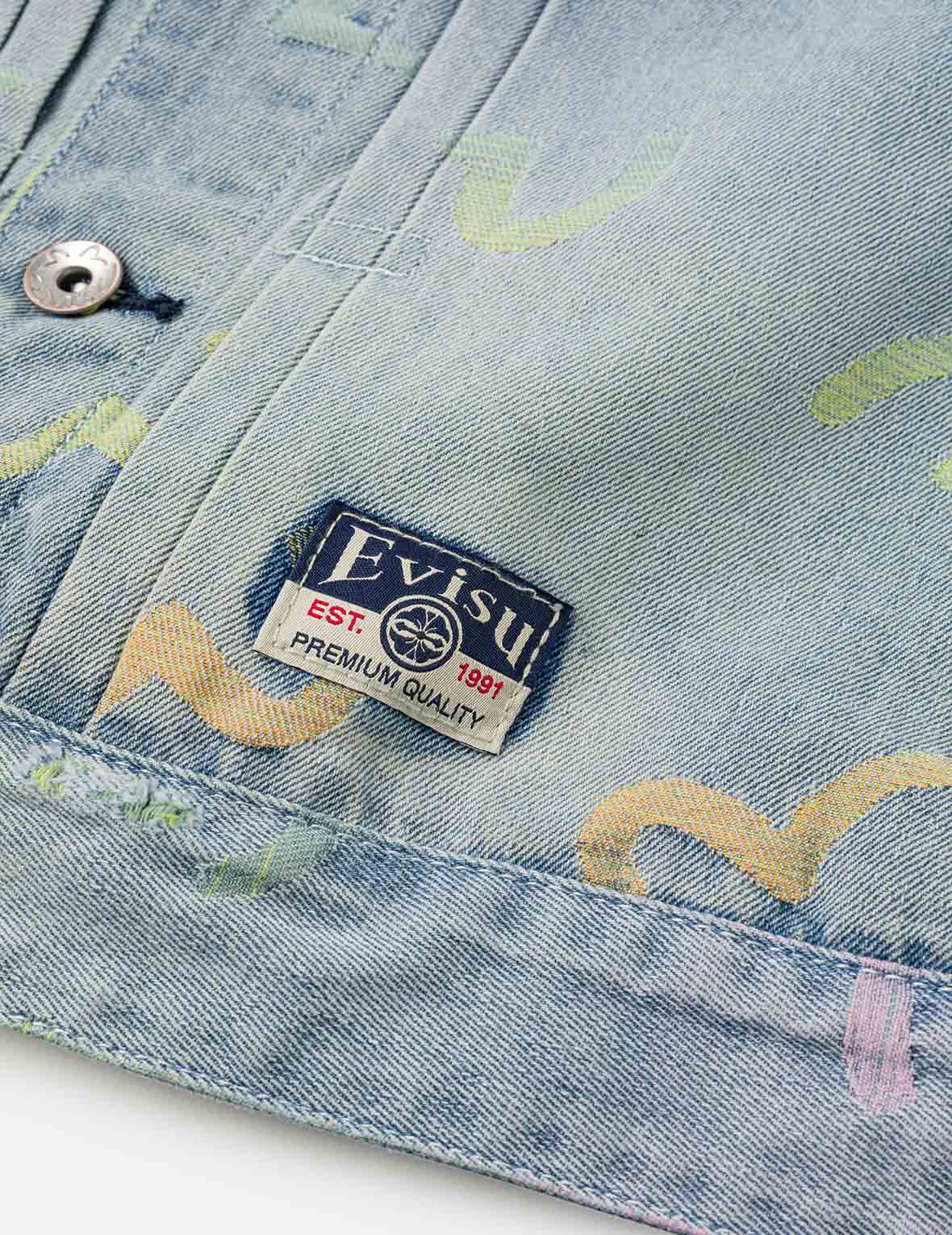 All-over Seagull Jacquard Denim Jacket