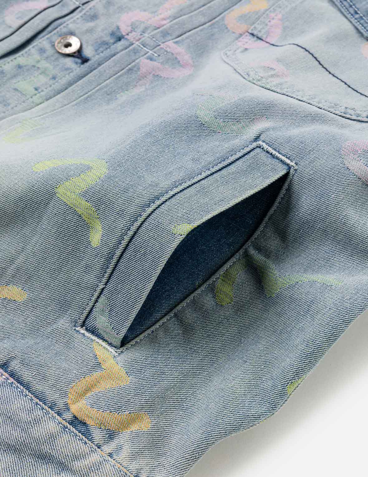 All-over Seagull Jacquard Denim Jacket