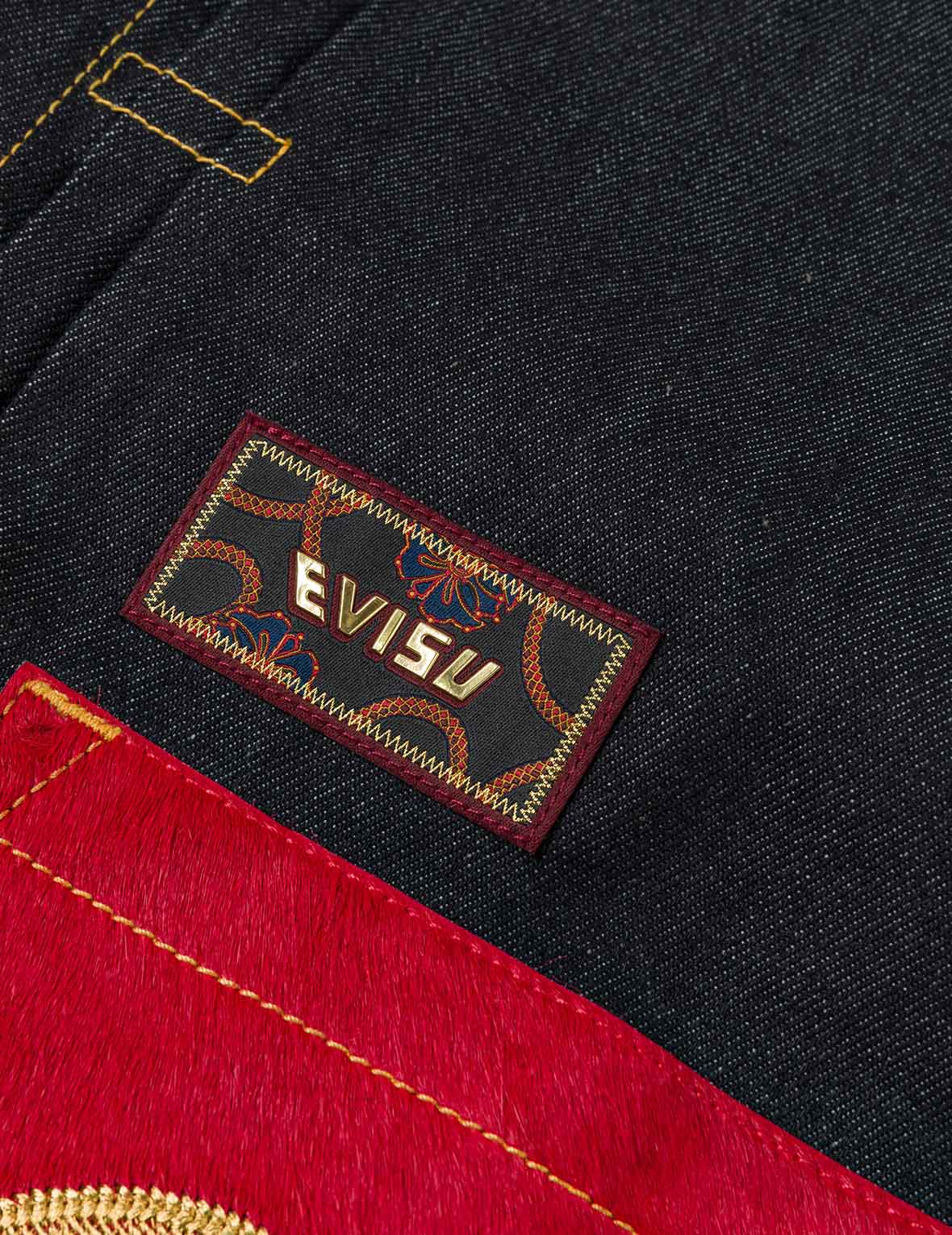 馬年主題浮世繪刺繡牛仔外套