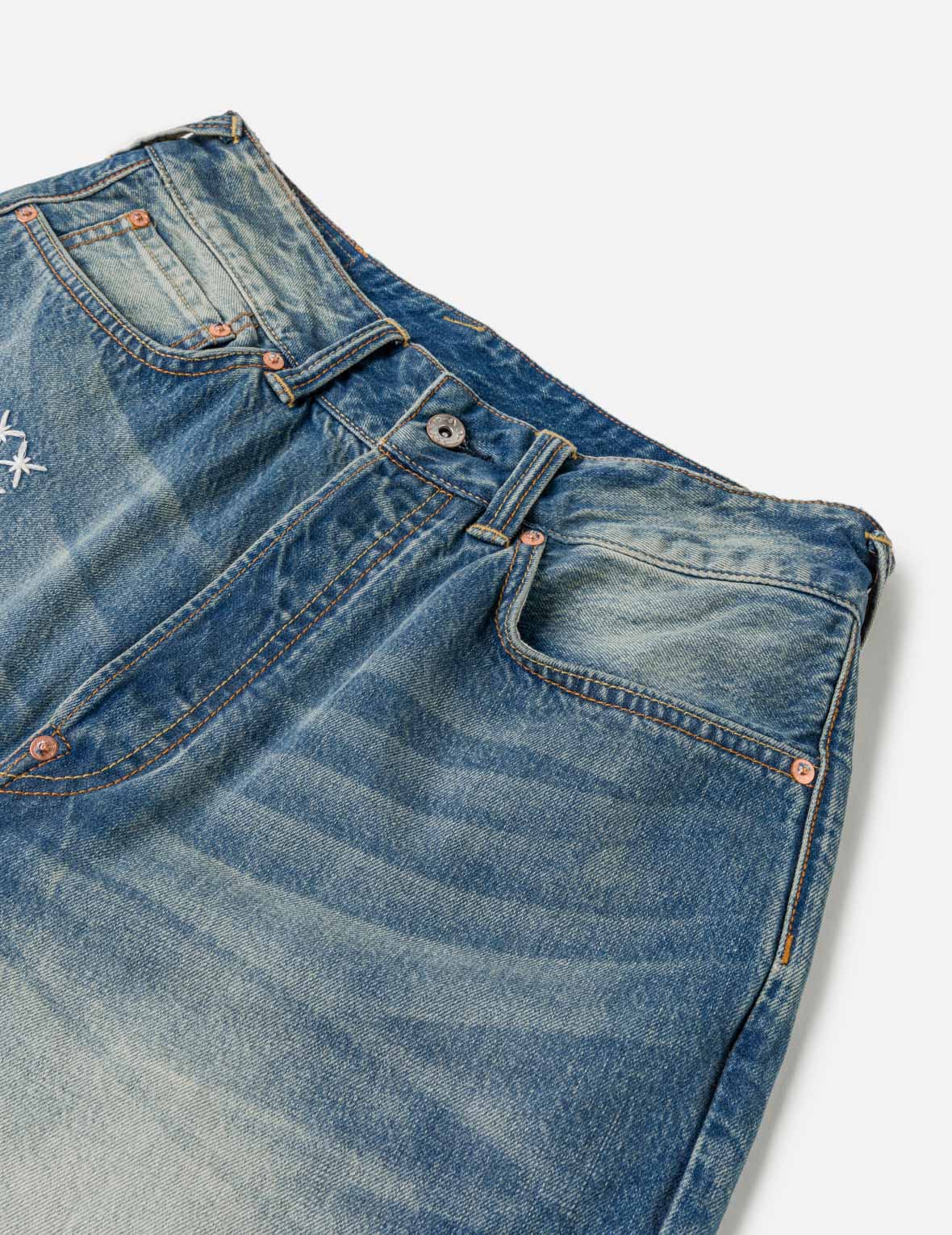 Sashiko Patch Denim Shorts