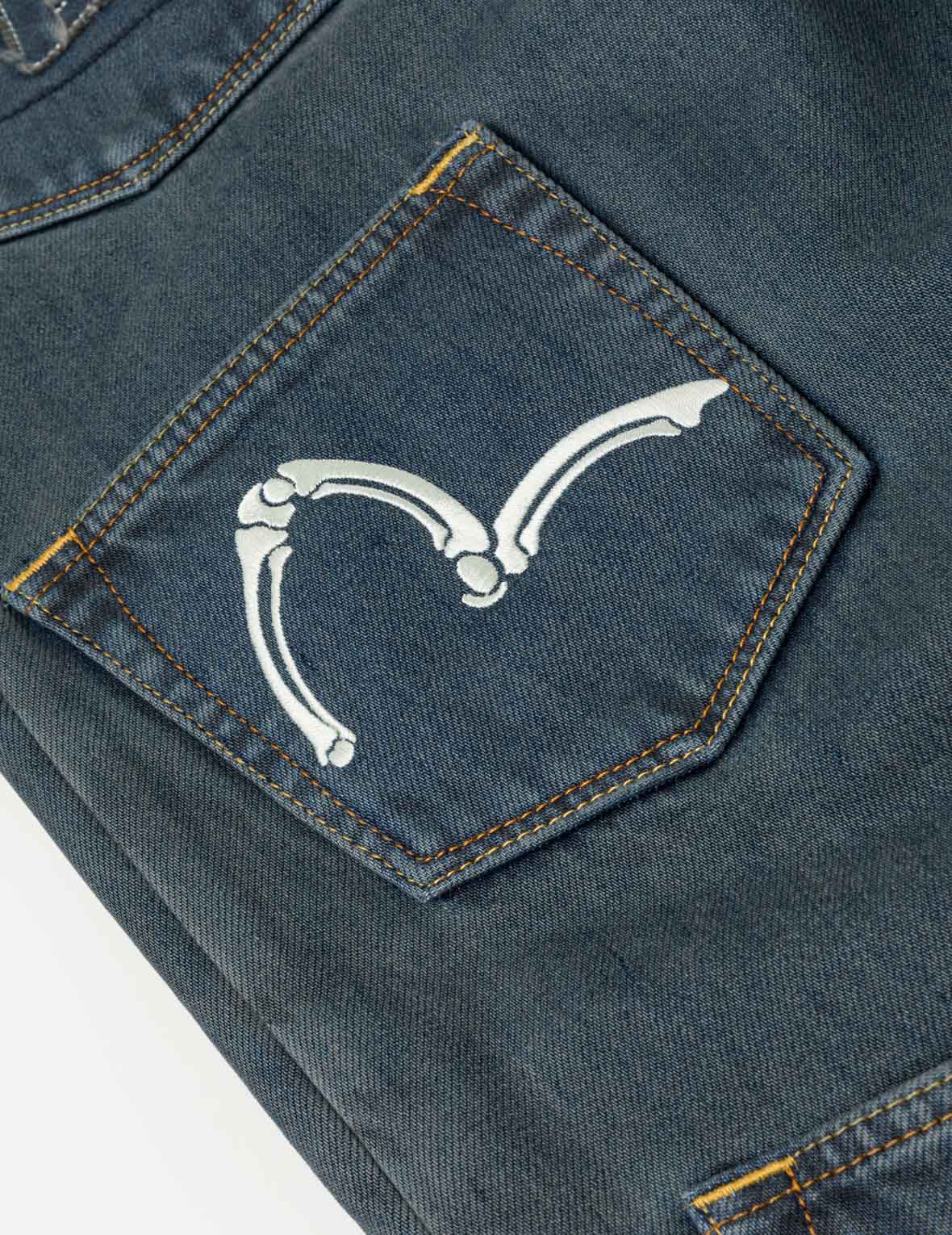 Skull Multi-Pocket Denim Jeans