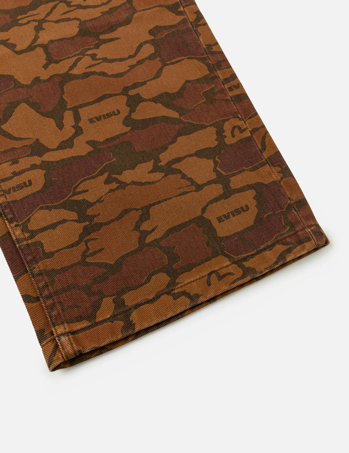 滿幅石垣迷彩印花牛仔褲