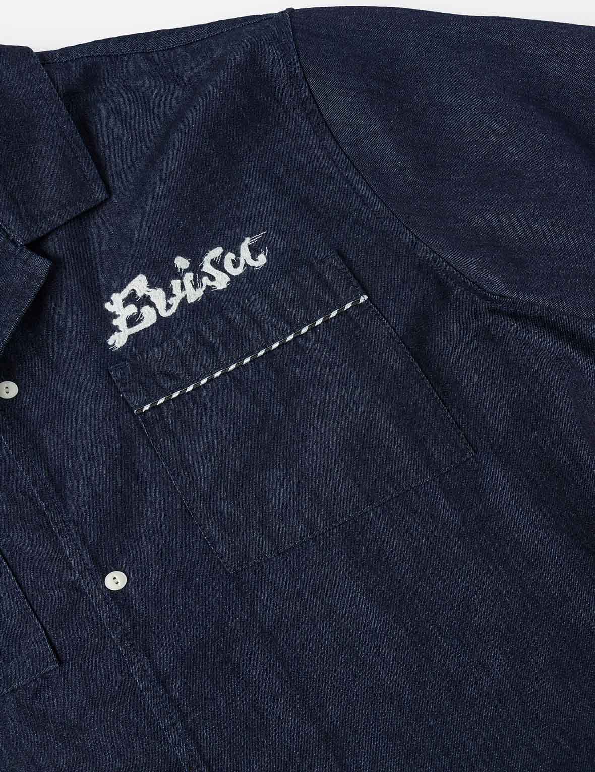 Whip-stitch Dual Pocket Denim Shirt