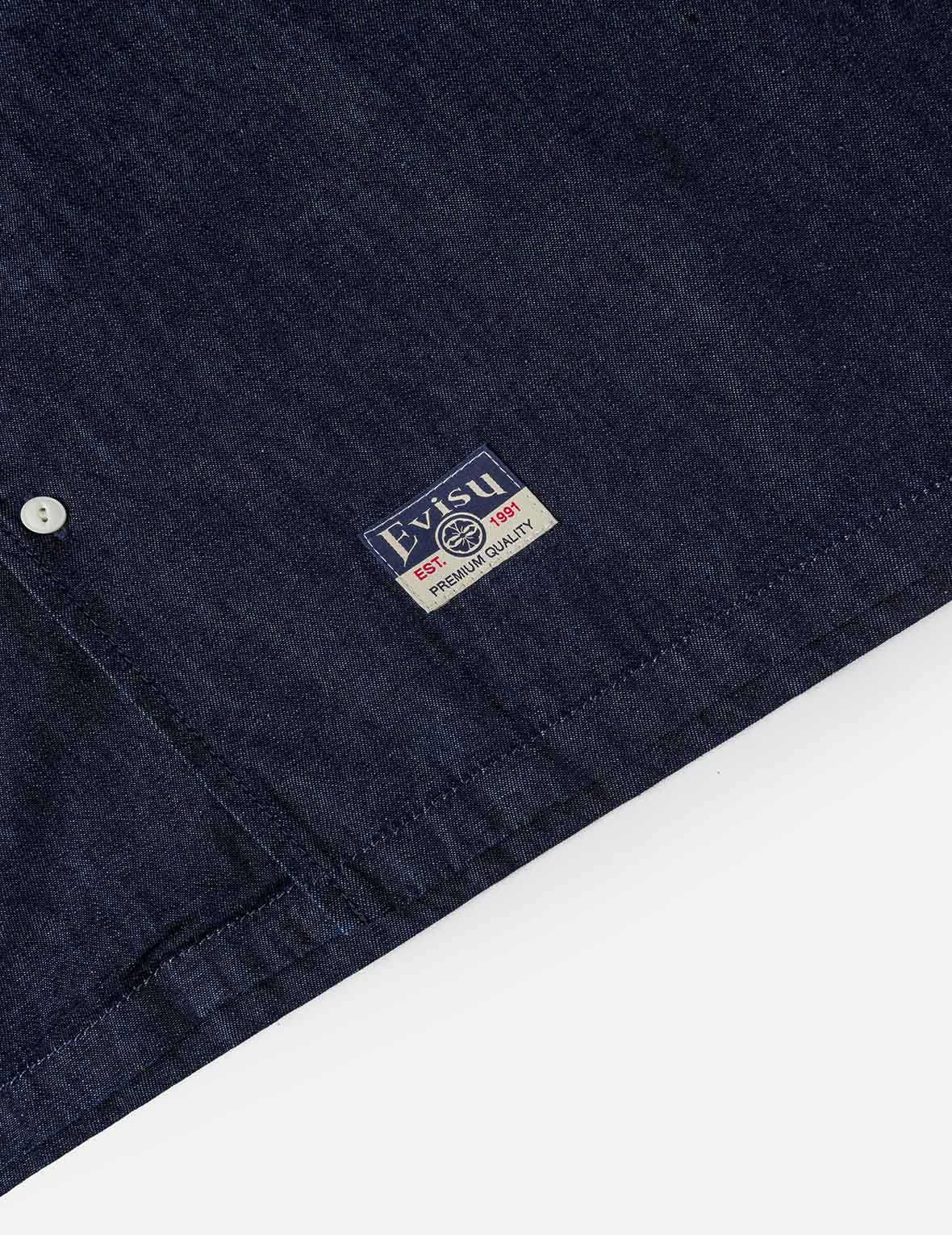 Whip-stitch Dual Pocket Denim Shirt