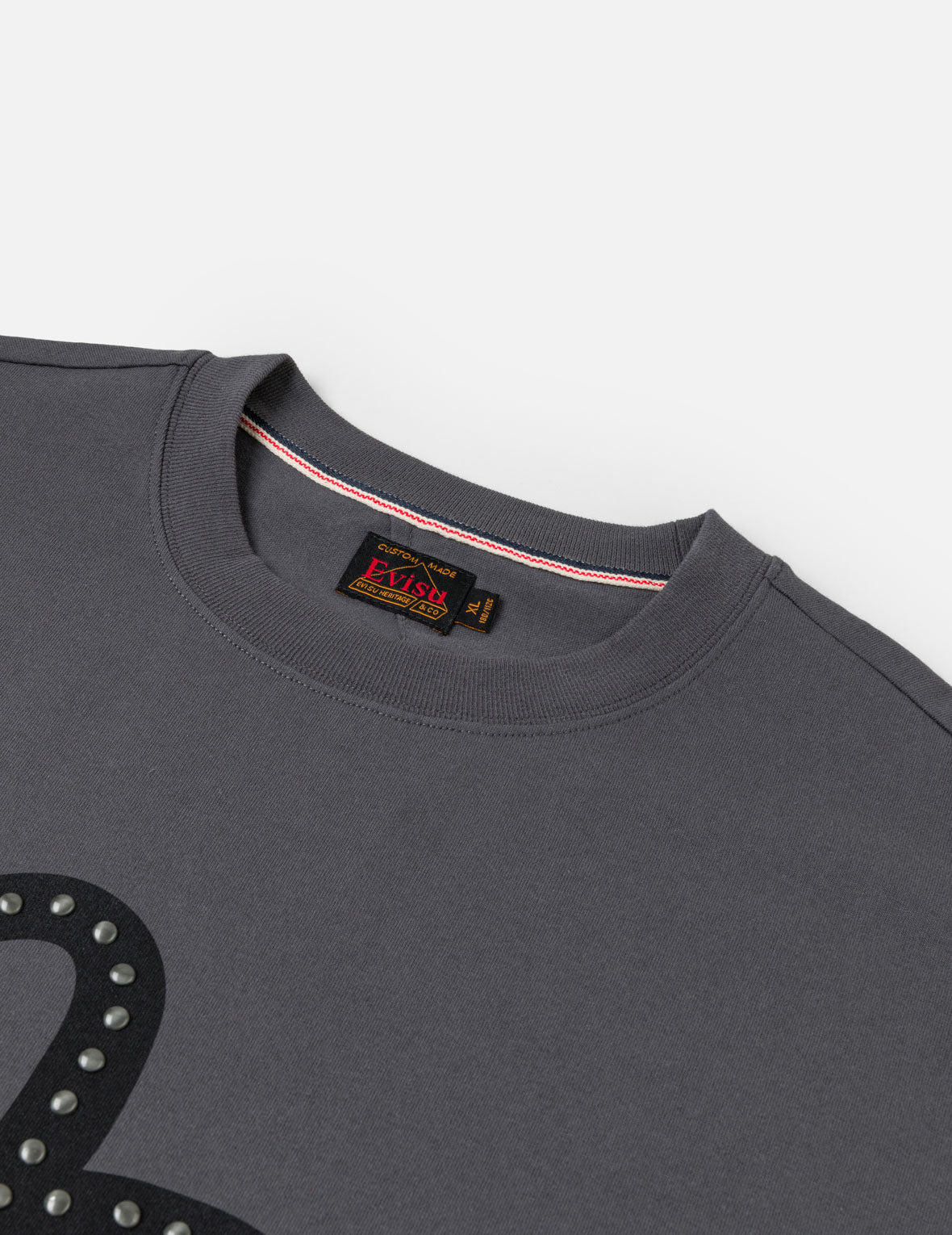 海鷗印花金屬鉚釘短袖T恤