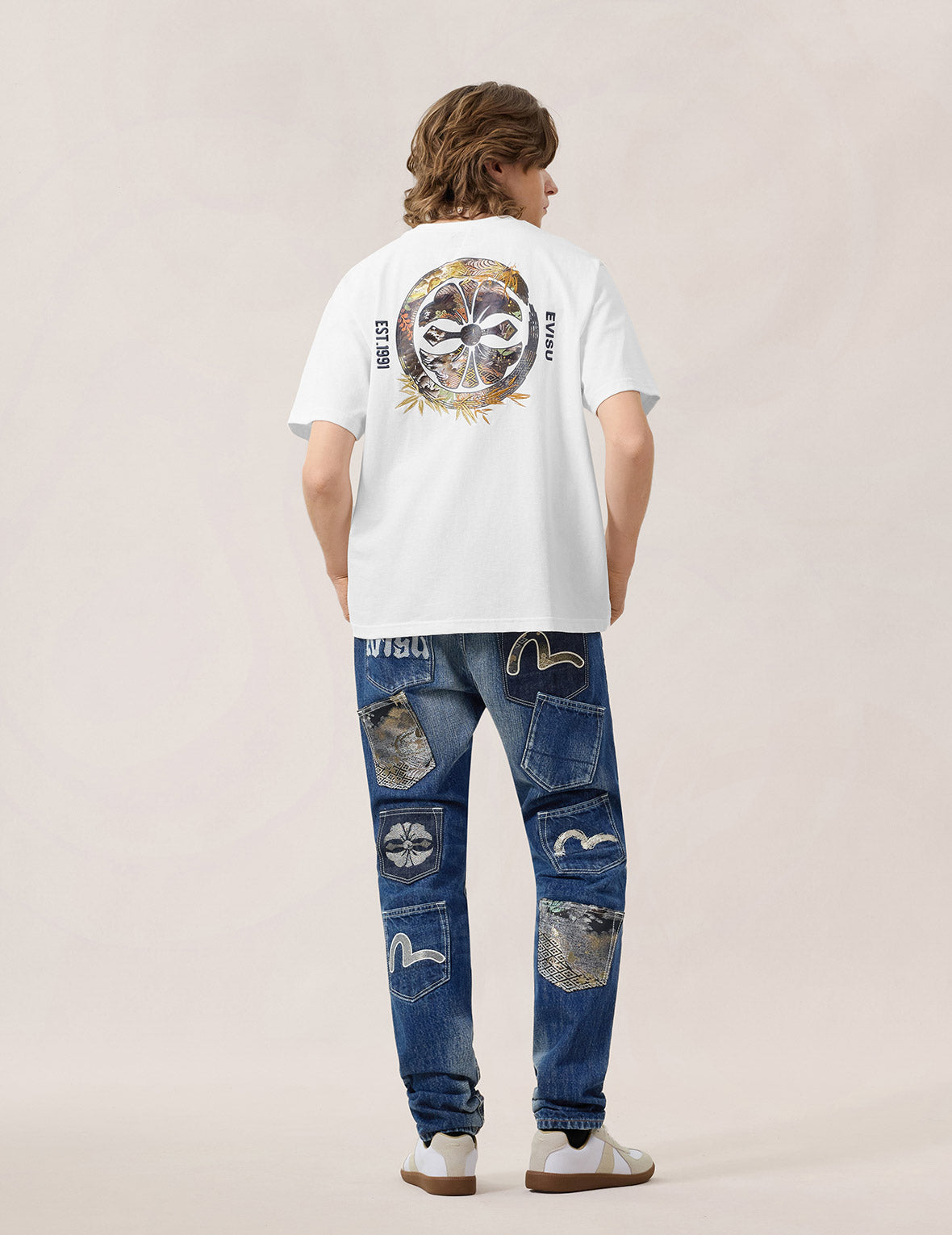 Bamboo Embroidery Scenic Kamon T-shirt