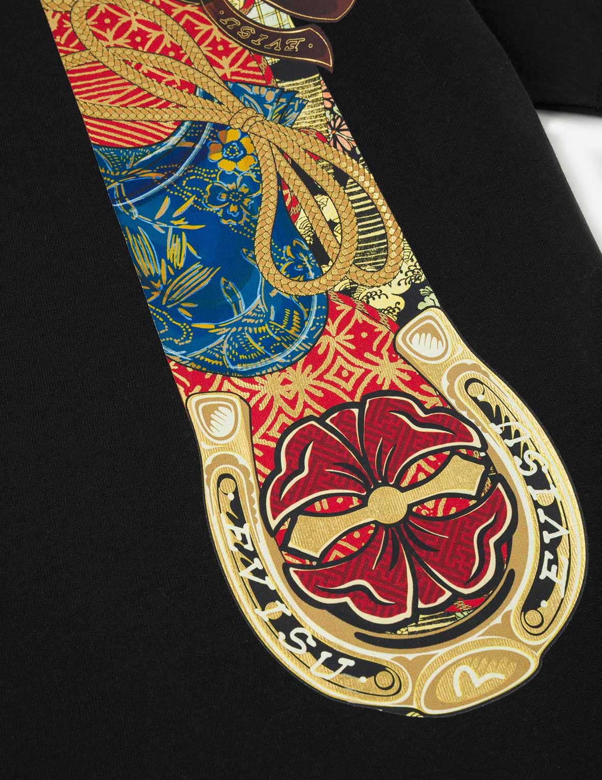 馬年主題大 M 印花T恤 - 黑