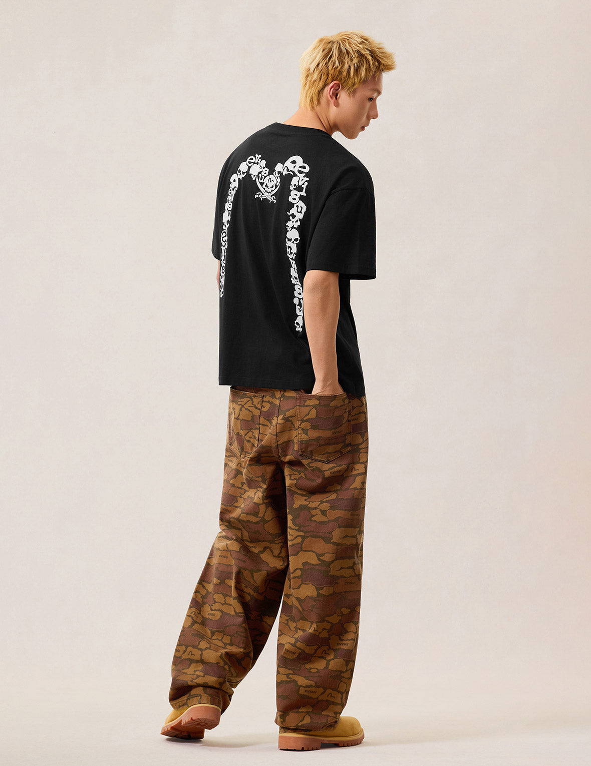 Distressed Camo Daicock T-shirt