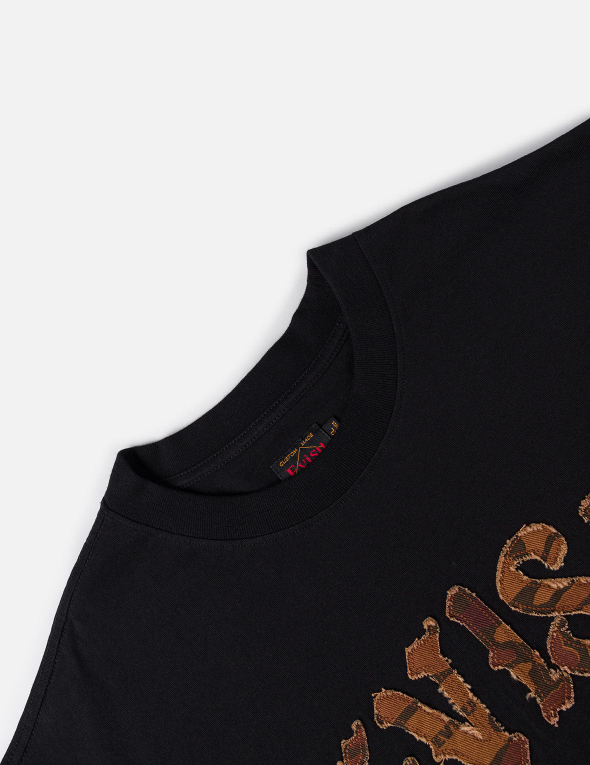 Distressed Ishigaki Camouflage Applique Logo T-shirt