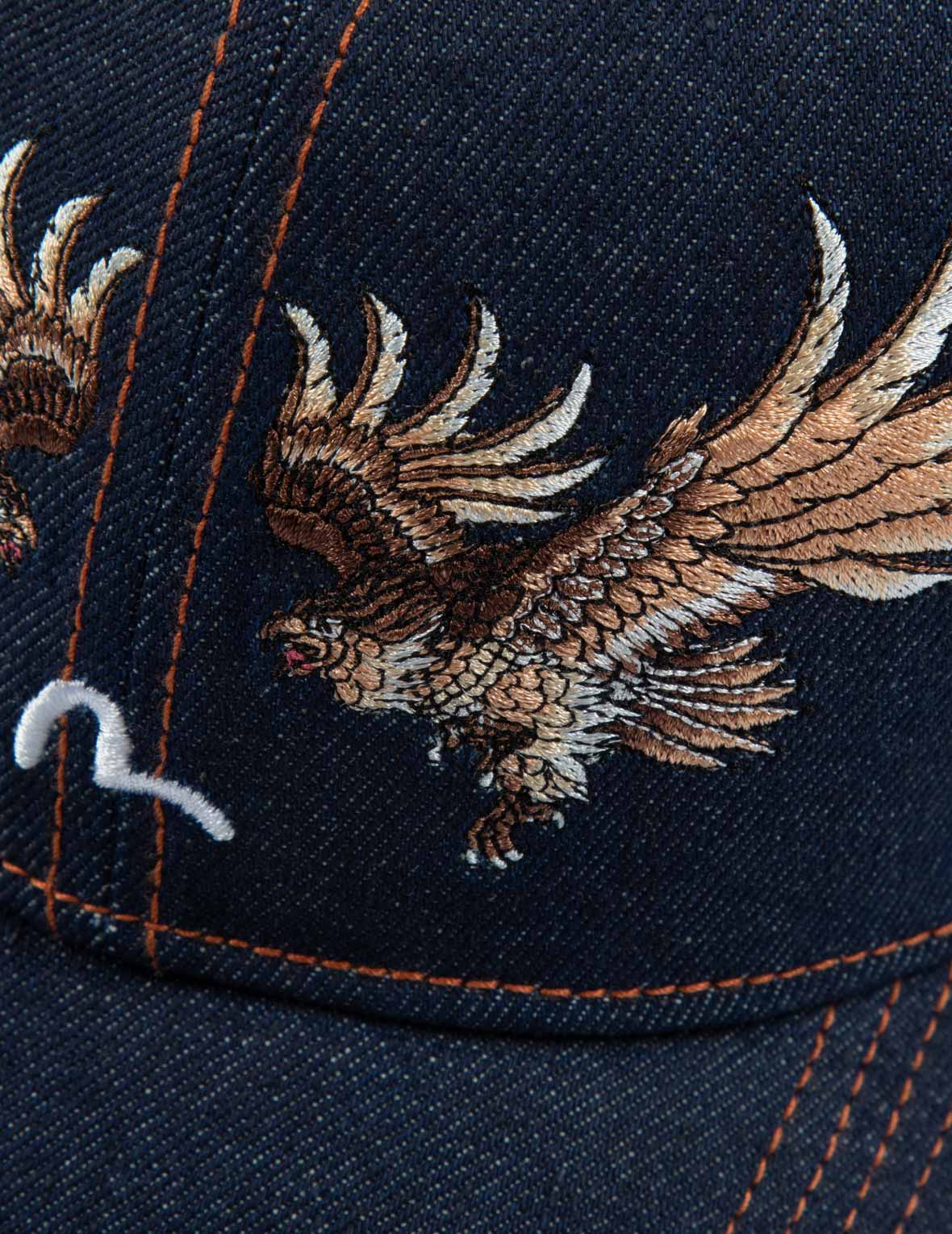 Eagle and Seagull Embroidery Denim Cap