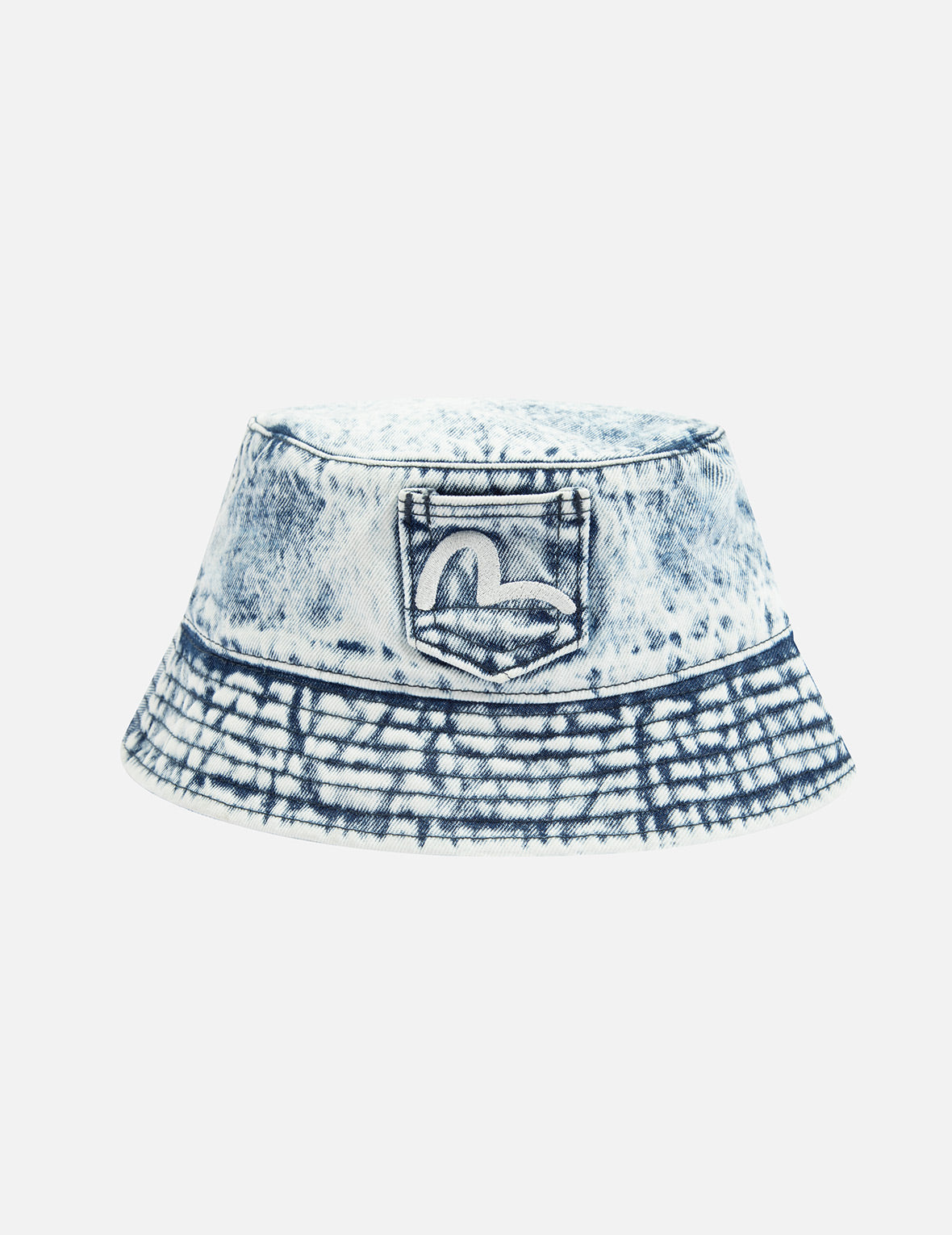 Graffiti Logo Embroidery Denim Bucket Hat