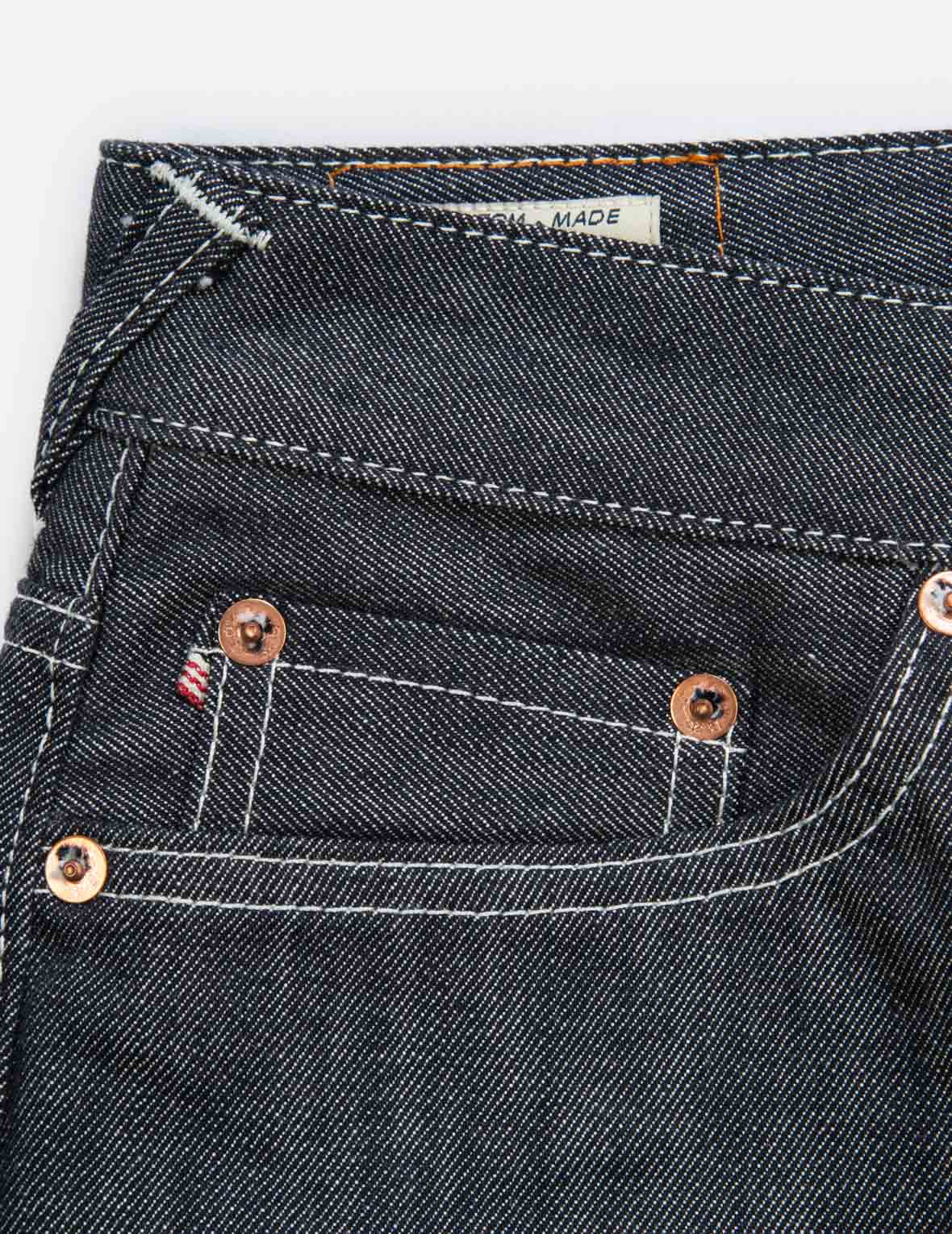 櫻花刺繡與織錦圖案大M男友款牛仔褲