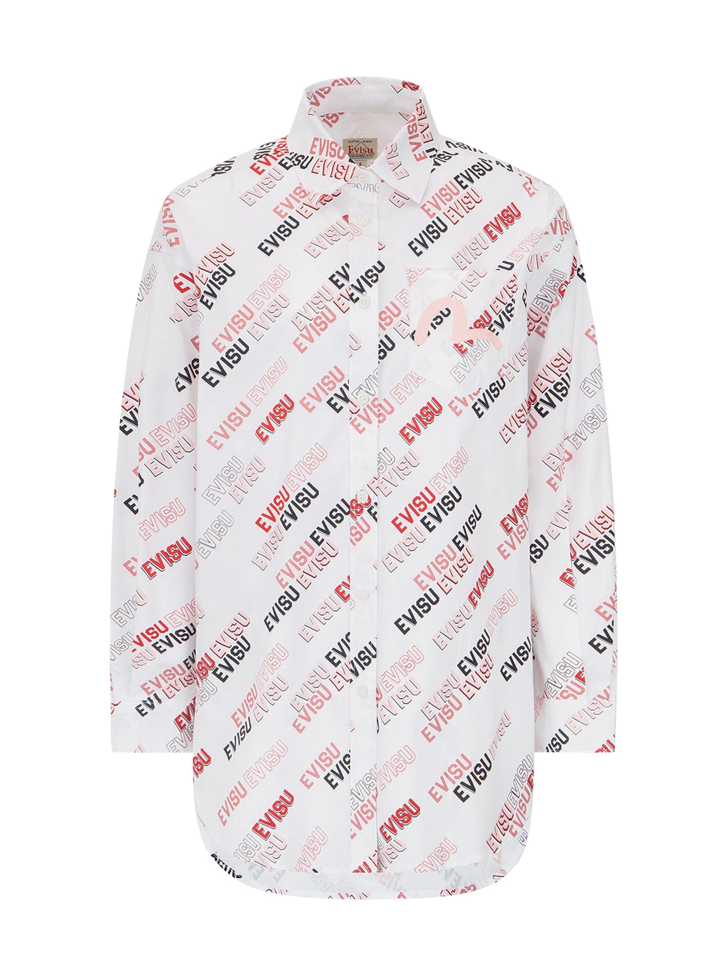 Allover Logo Print Shirt Dress