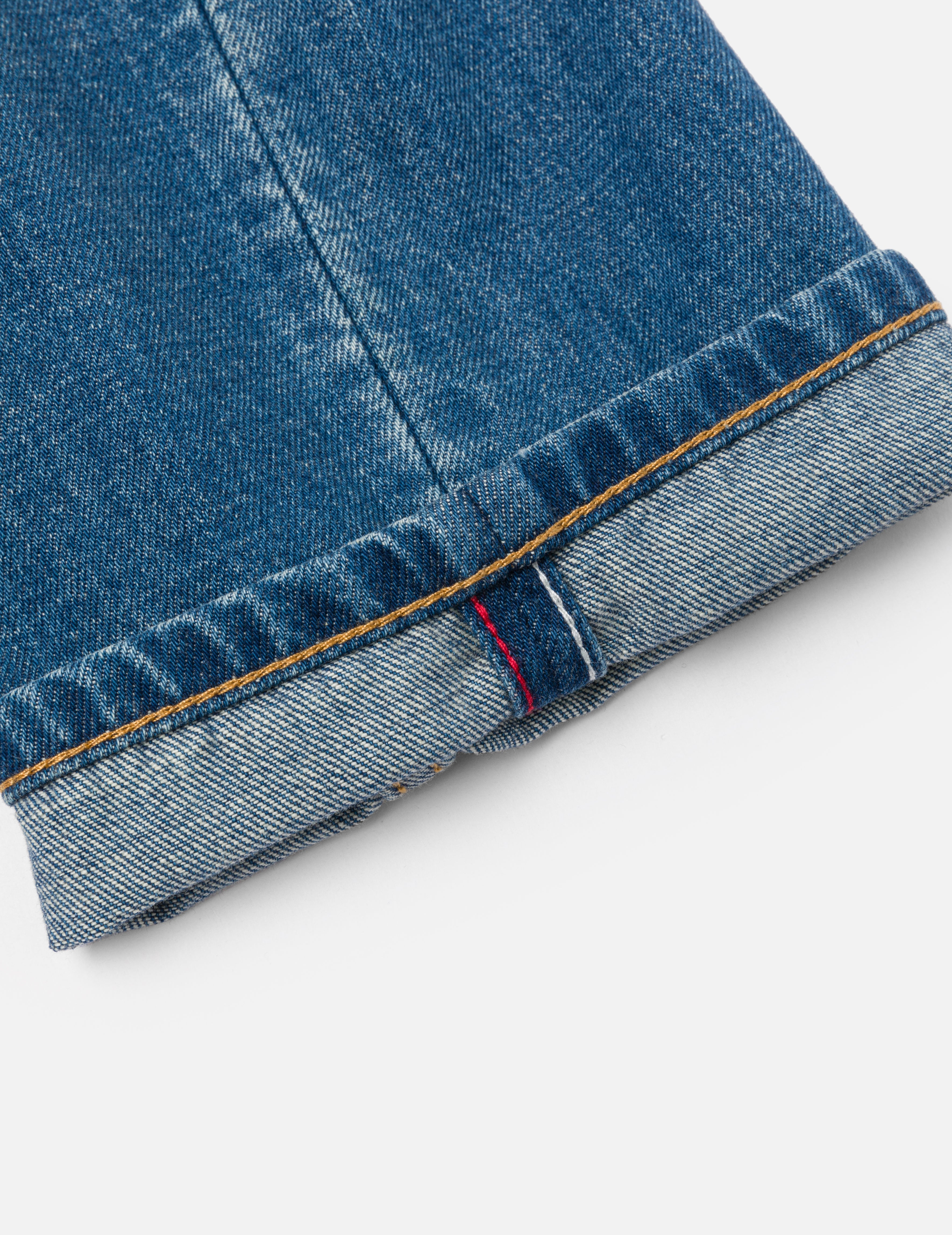 Rhinestone Logo and Seagull Print Boyfriend Jeans