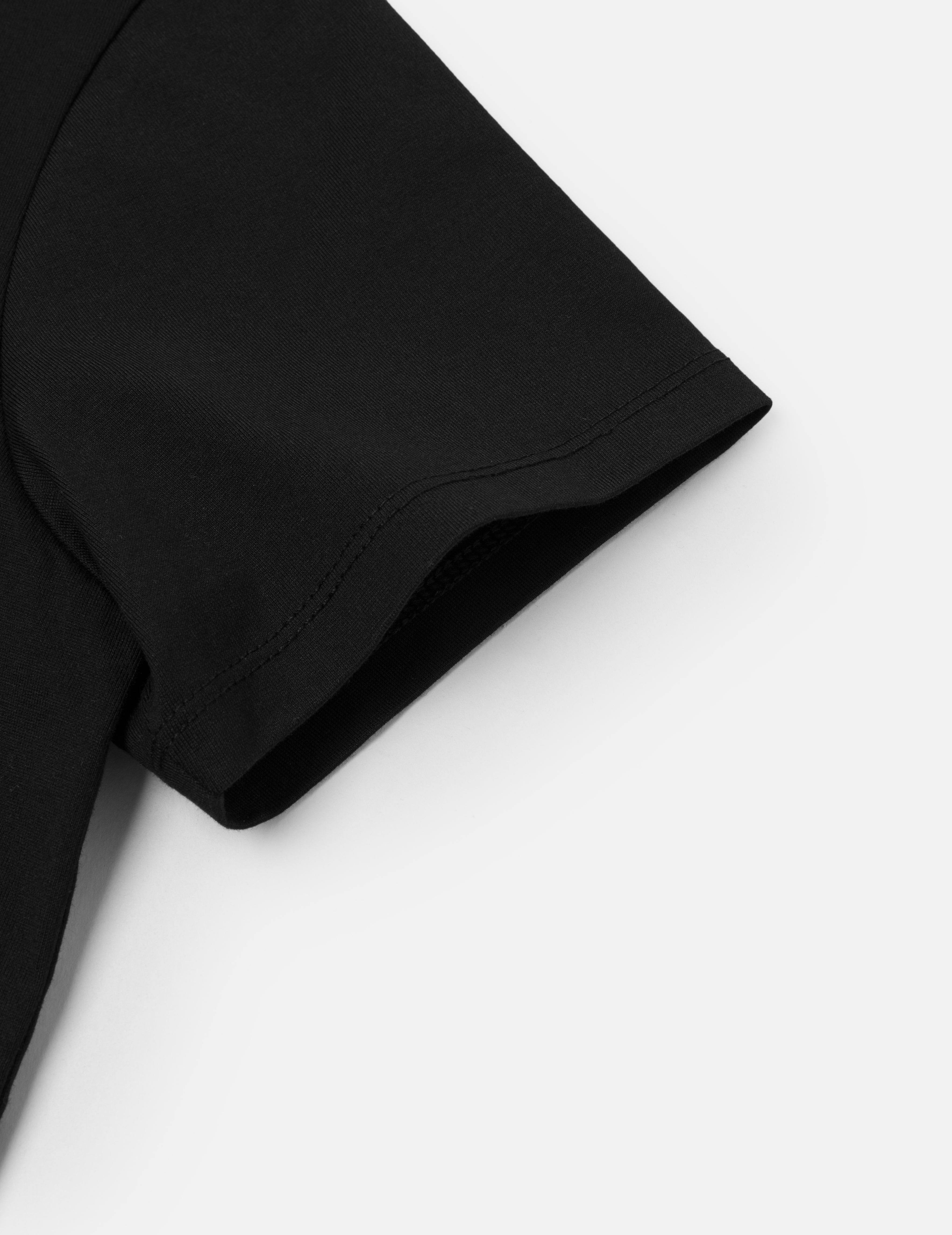 Deconstructed Denim Applique Embroidery Regular Fit T-Shirt