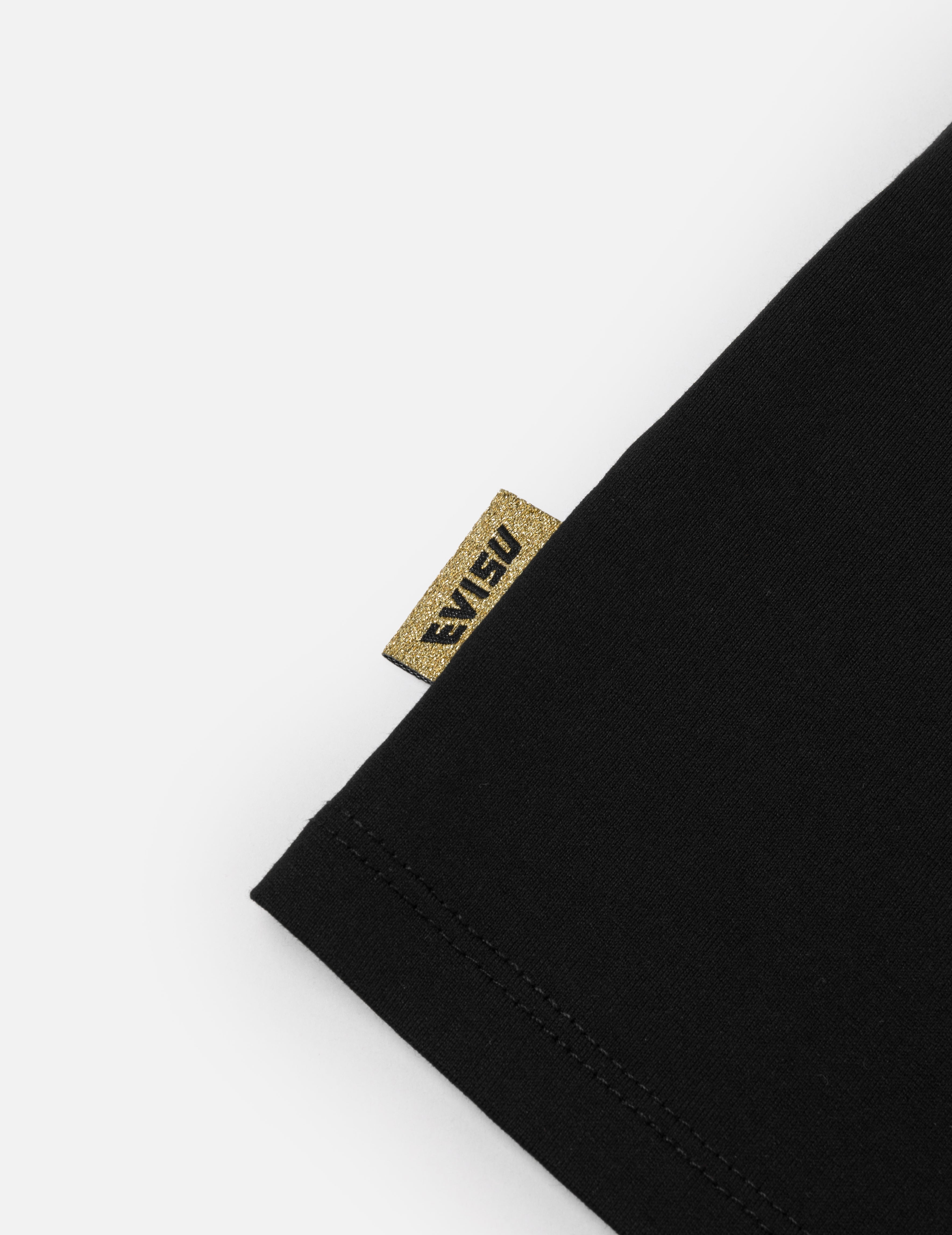 Deconstructed Denim Applique Embroidery Regular Fit T-Shirt