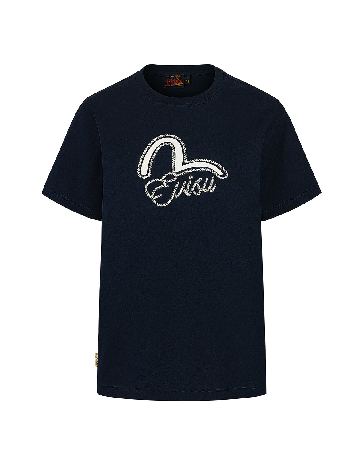 Seagull Print and Twisted Rope Logo Embroidery Boyfriend T-Shirt