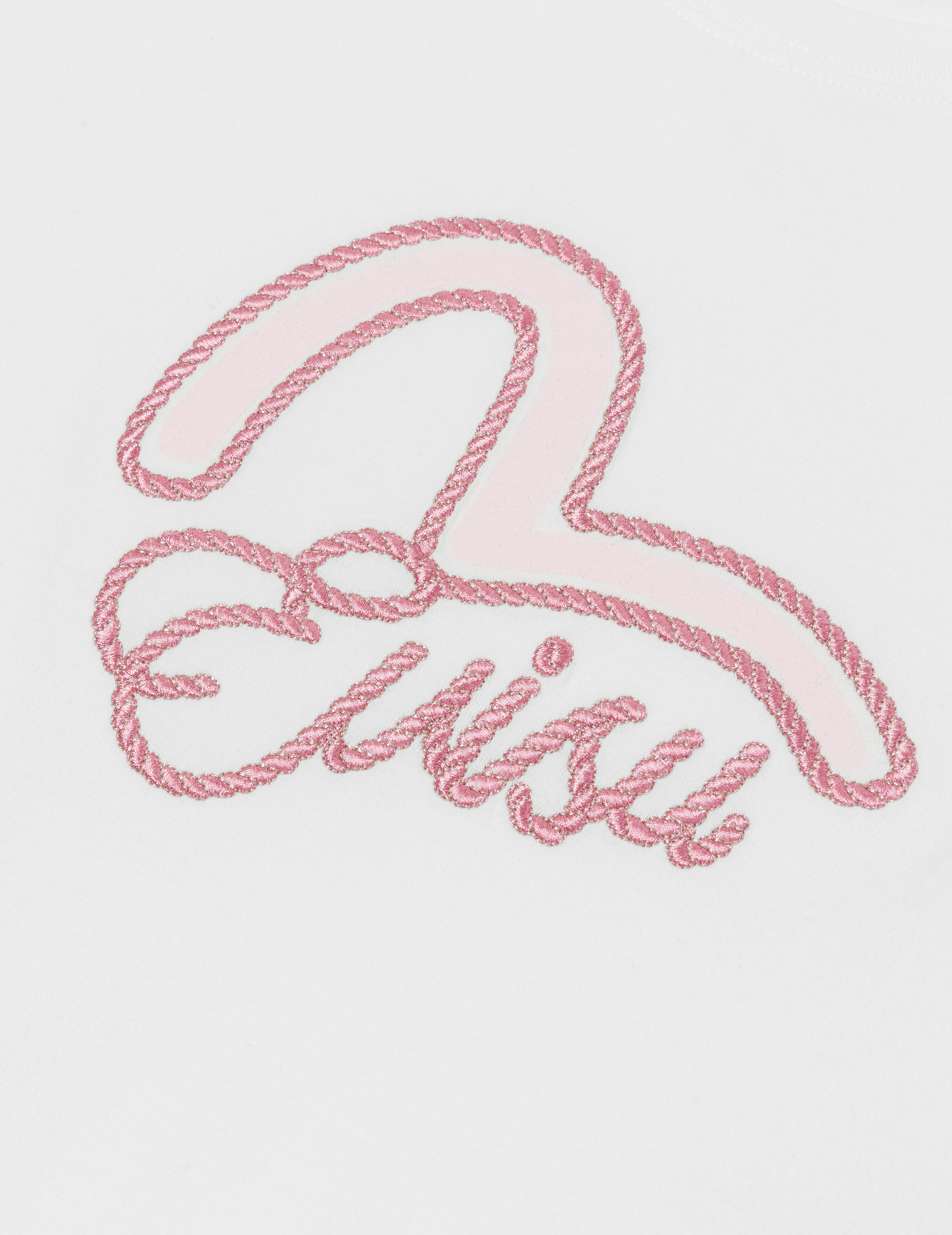 Seagull Print and Twisted Rope Logo Embroidery Boyfriend T-Shirt