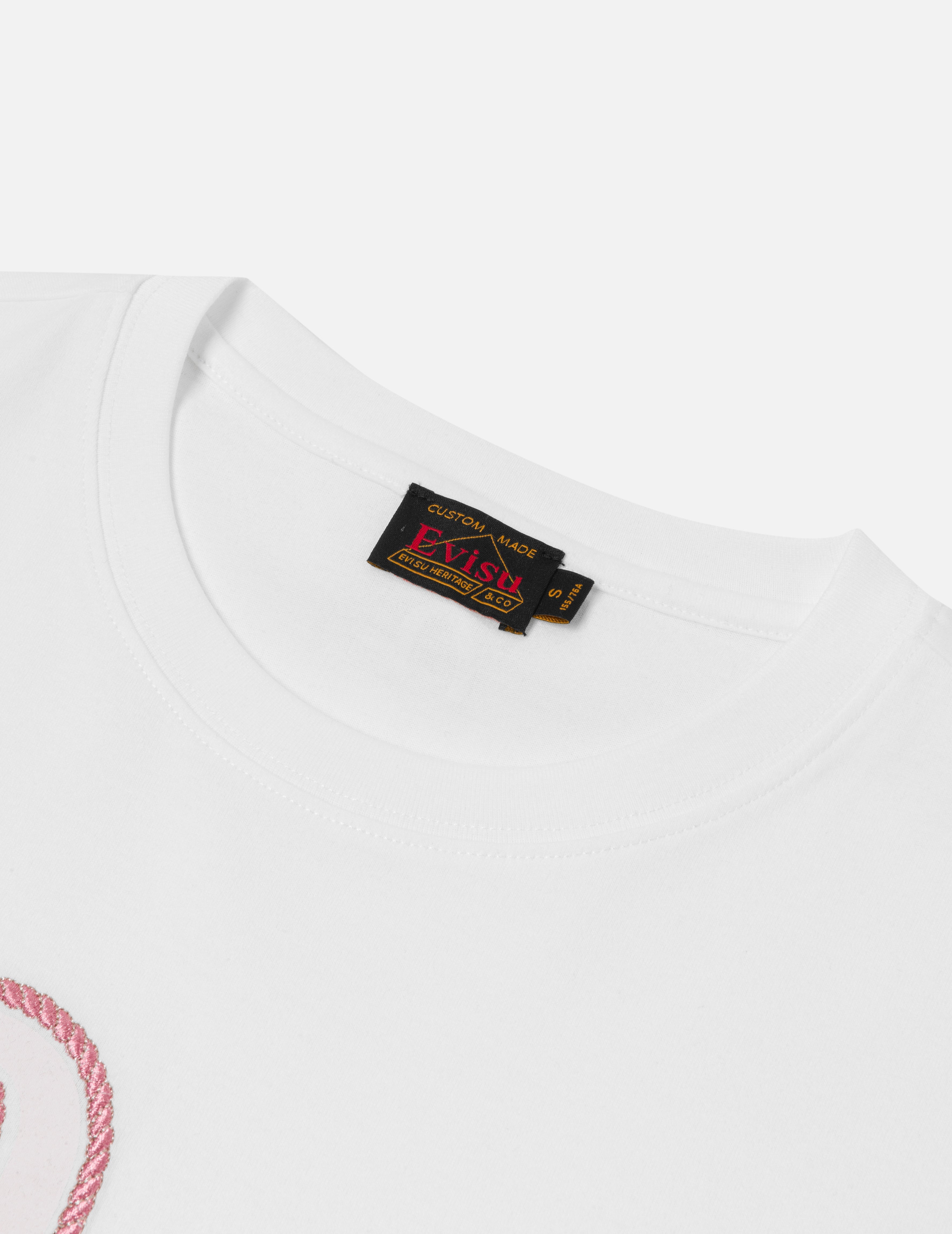 Seagull Print and Twisted Rope Logo Embroidery Boyfriend T-Shirt