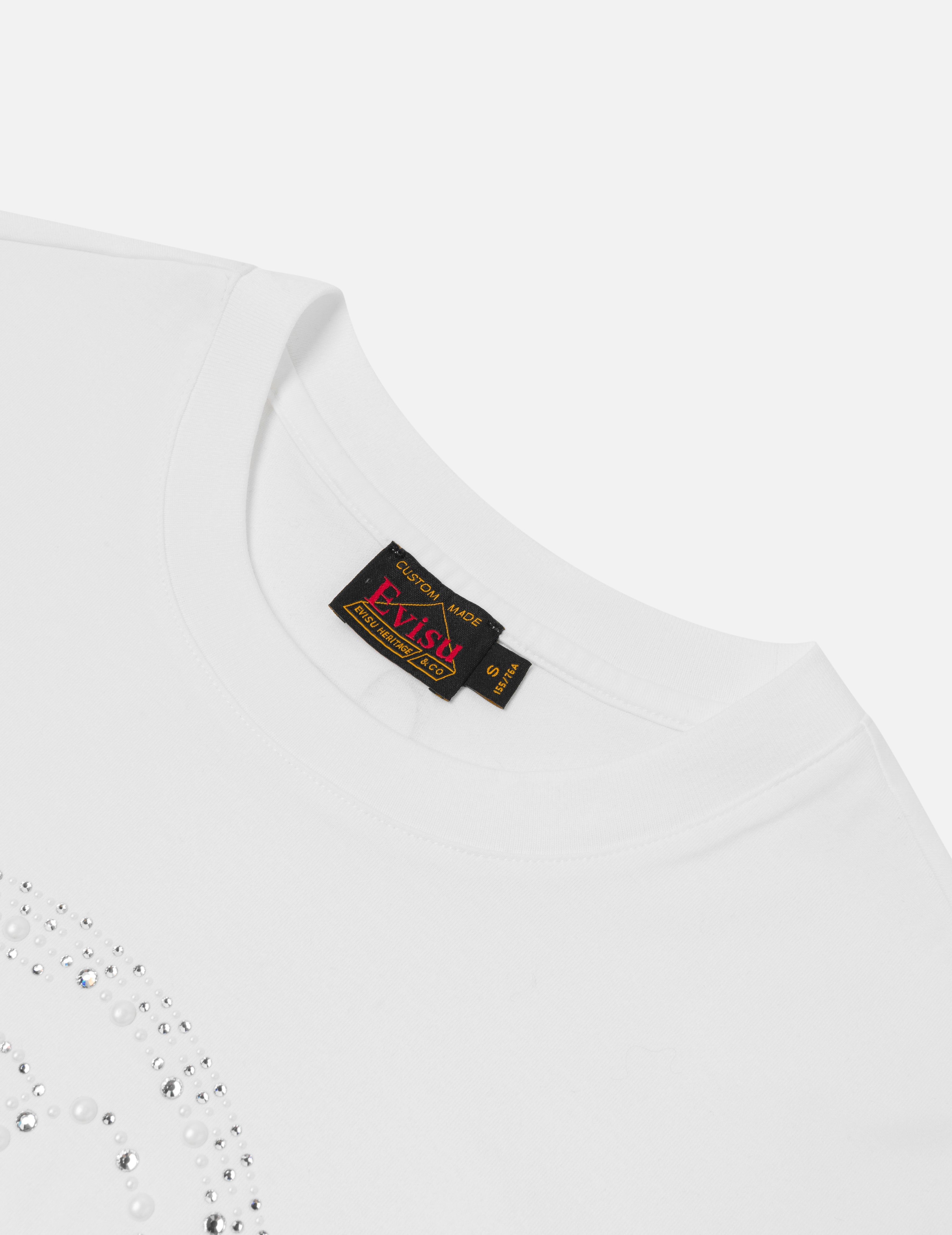 Kamon Rhinestone Cropped T-Shirt