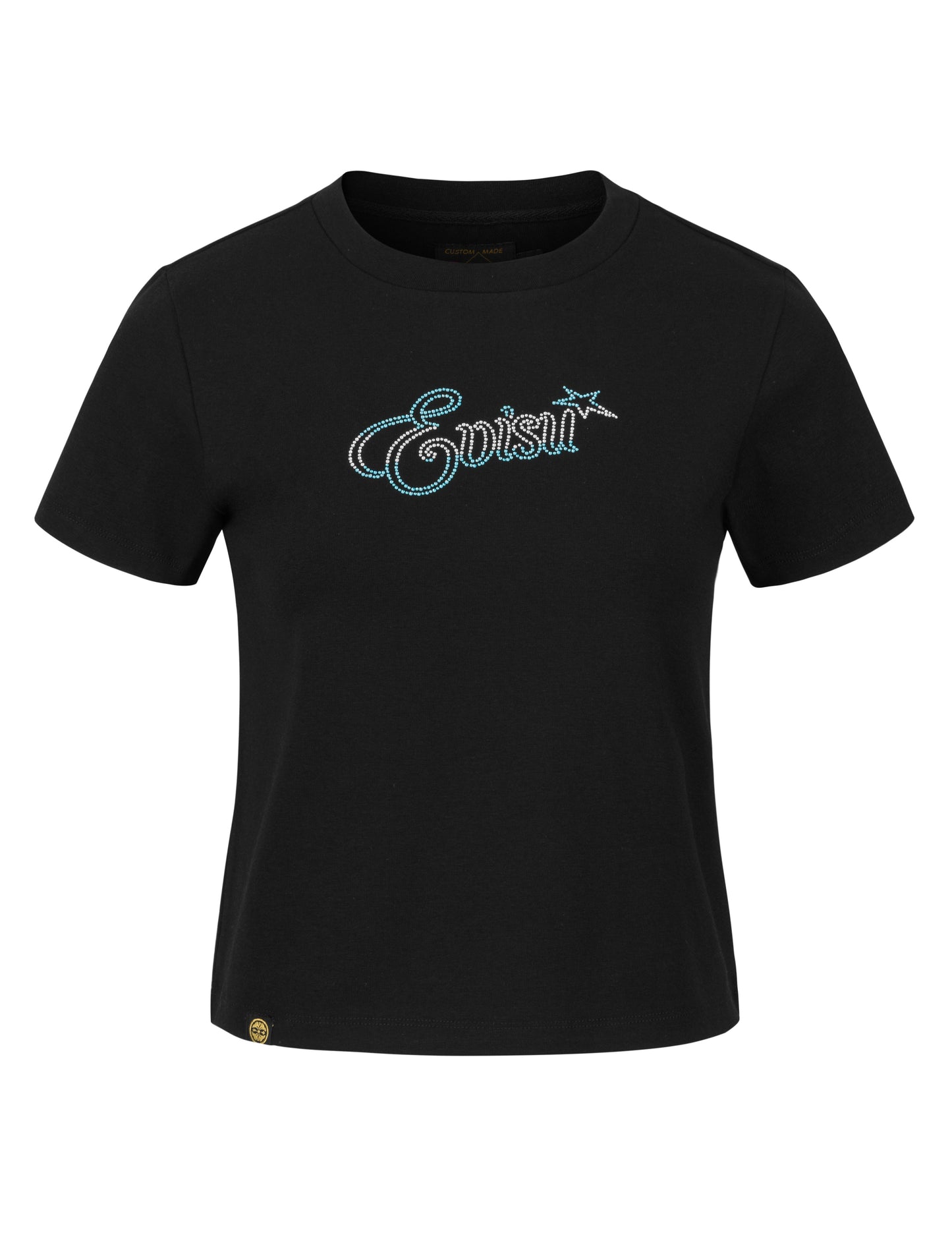 Logo and Starfish Rhinestone Slim Fit T-Shirt