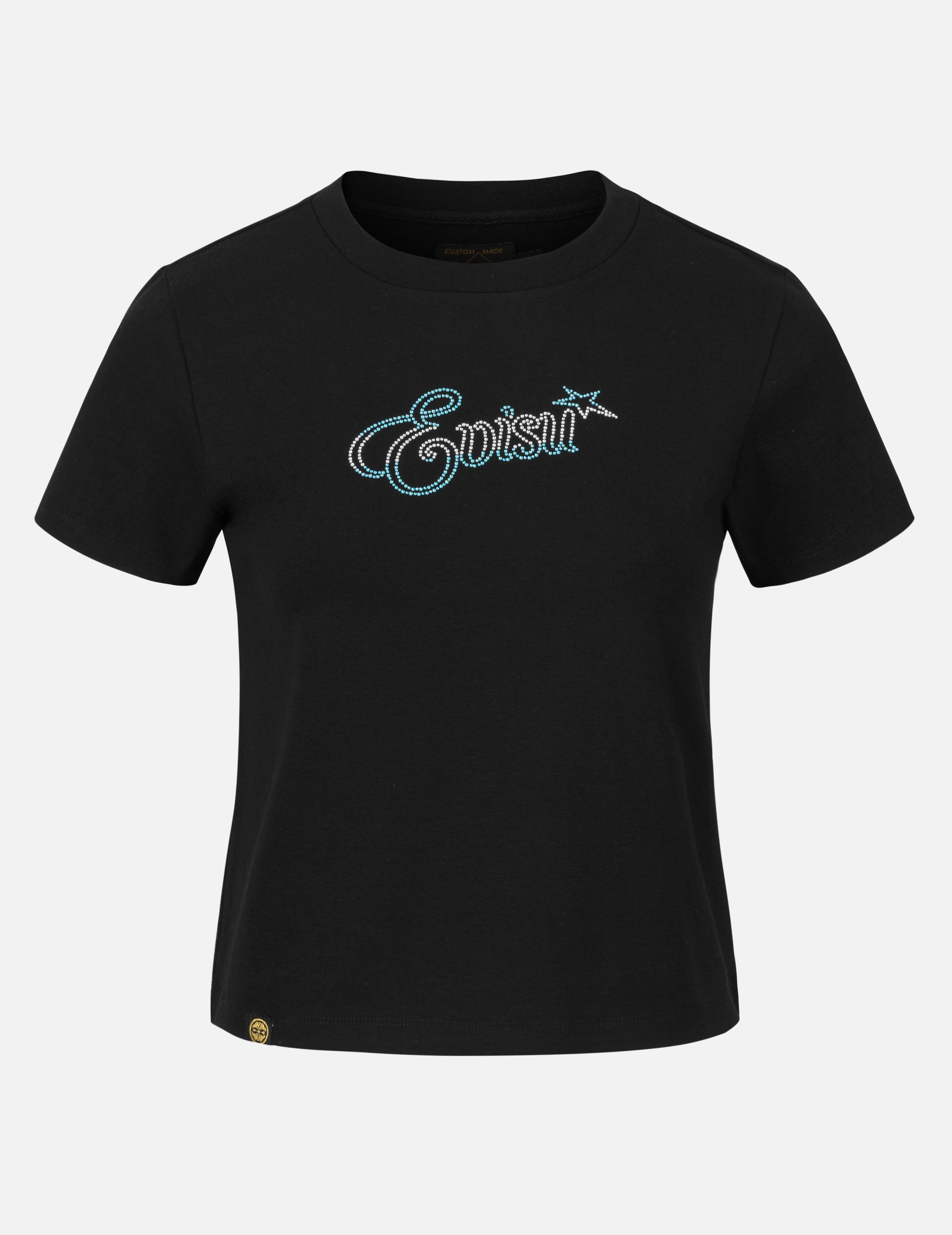 Logo and Starfish Rhinestone Slim Fit T-Shirt