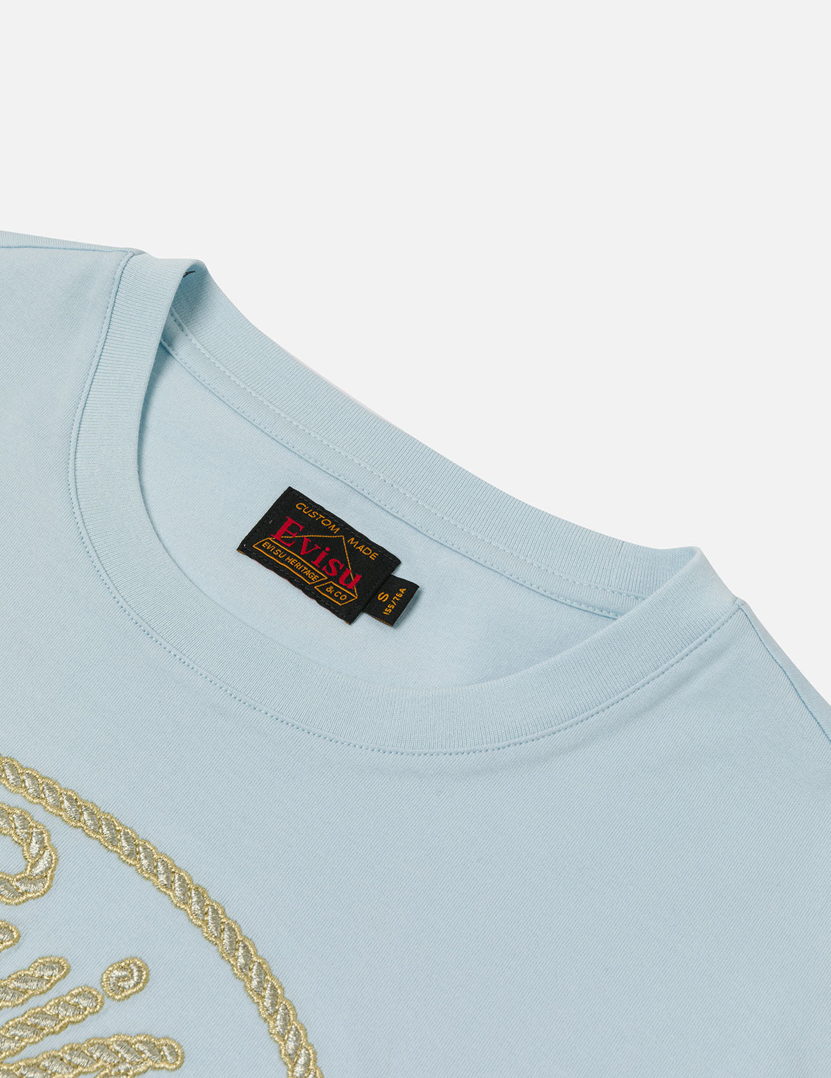 Rope Twist Logo and Anchor Embroidery Cropped T-Shirt