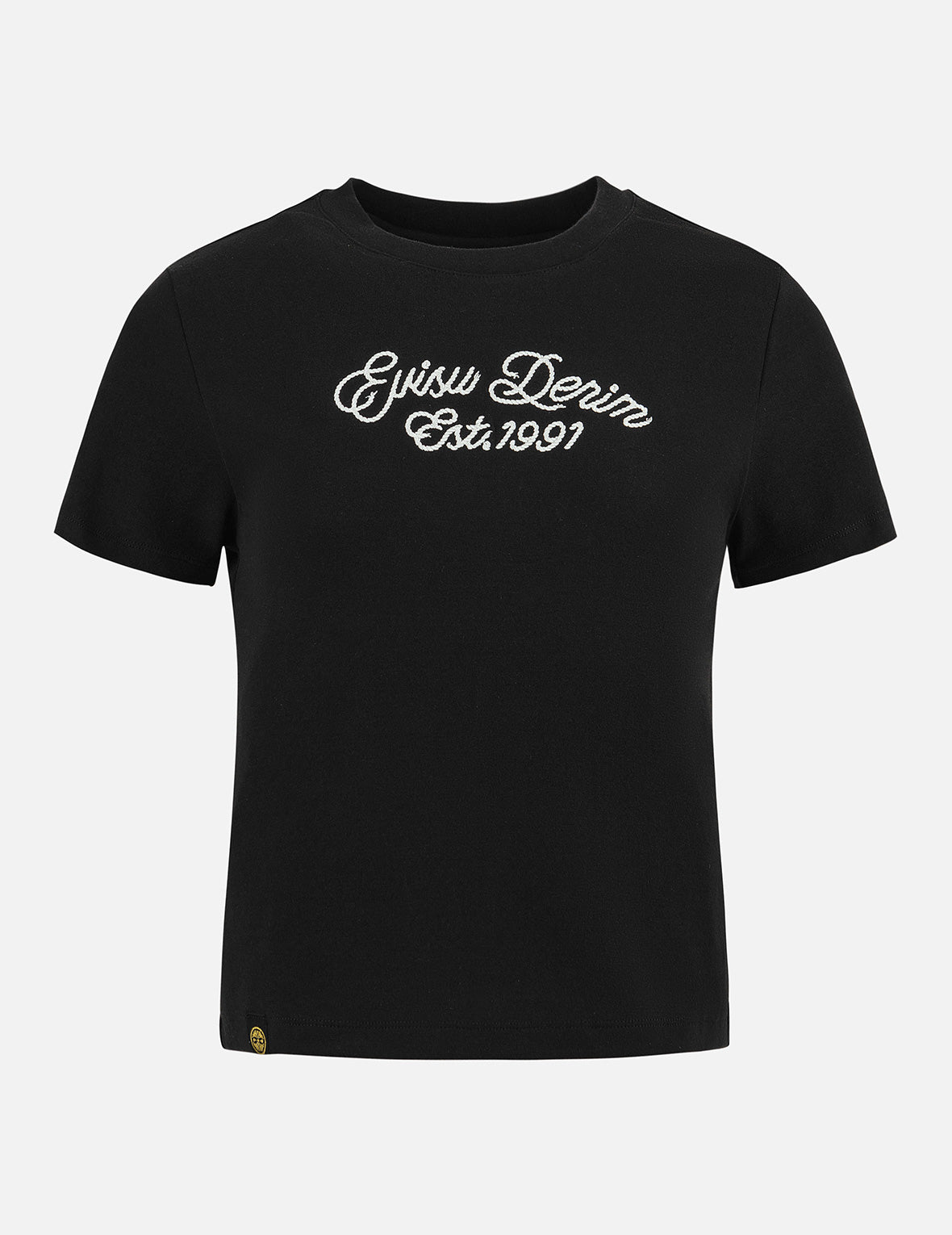 Rope Twist Slogan Embroidery Boyfriend T-Shirt