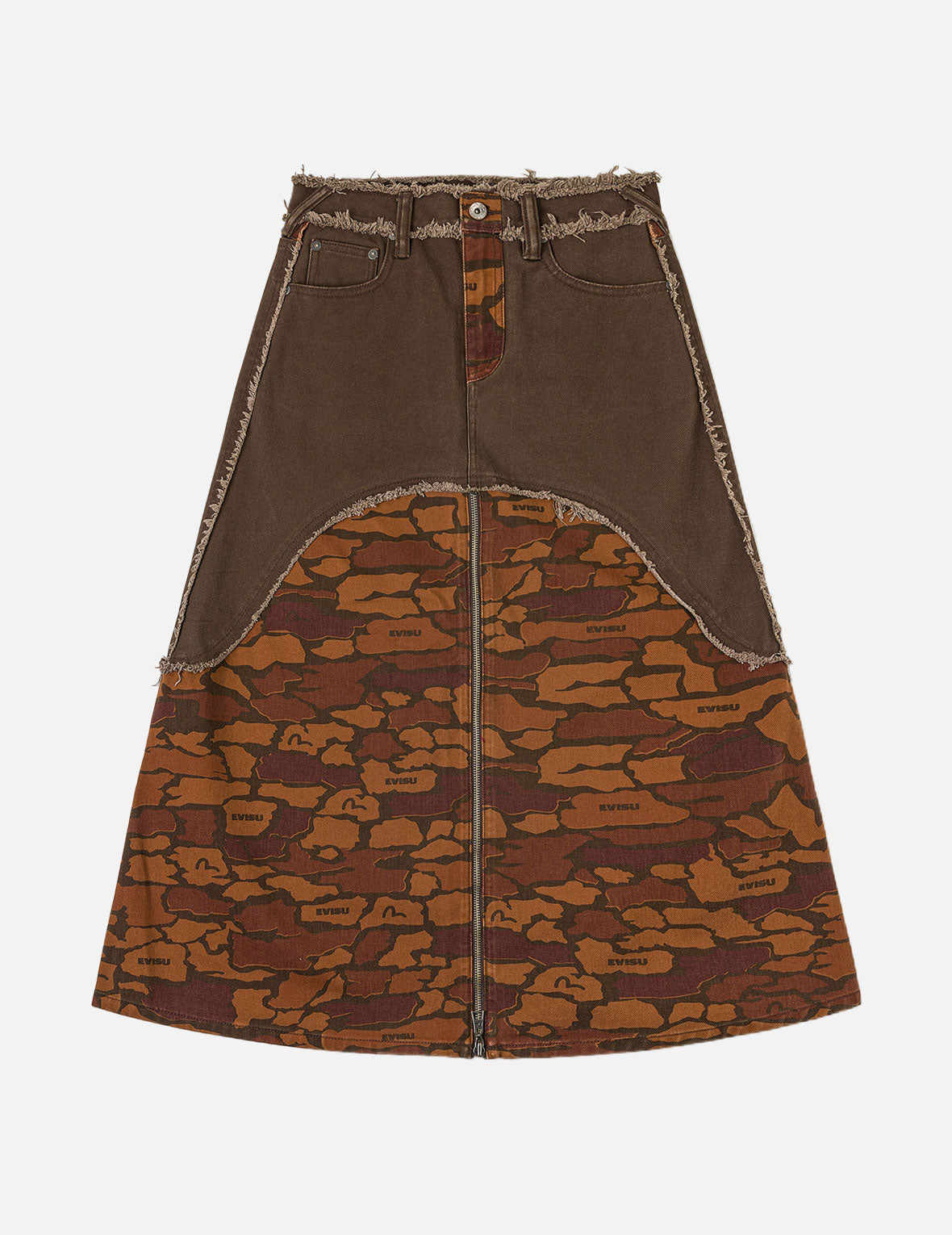 Ishigaki Camouflage Denim Skirt