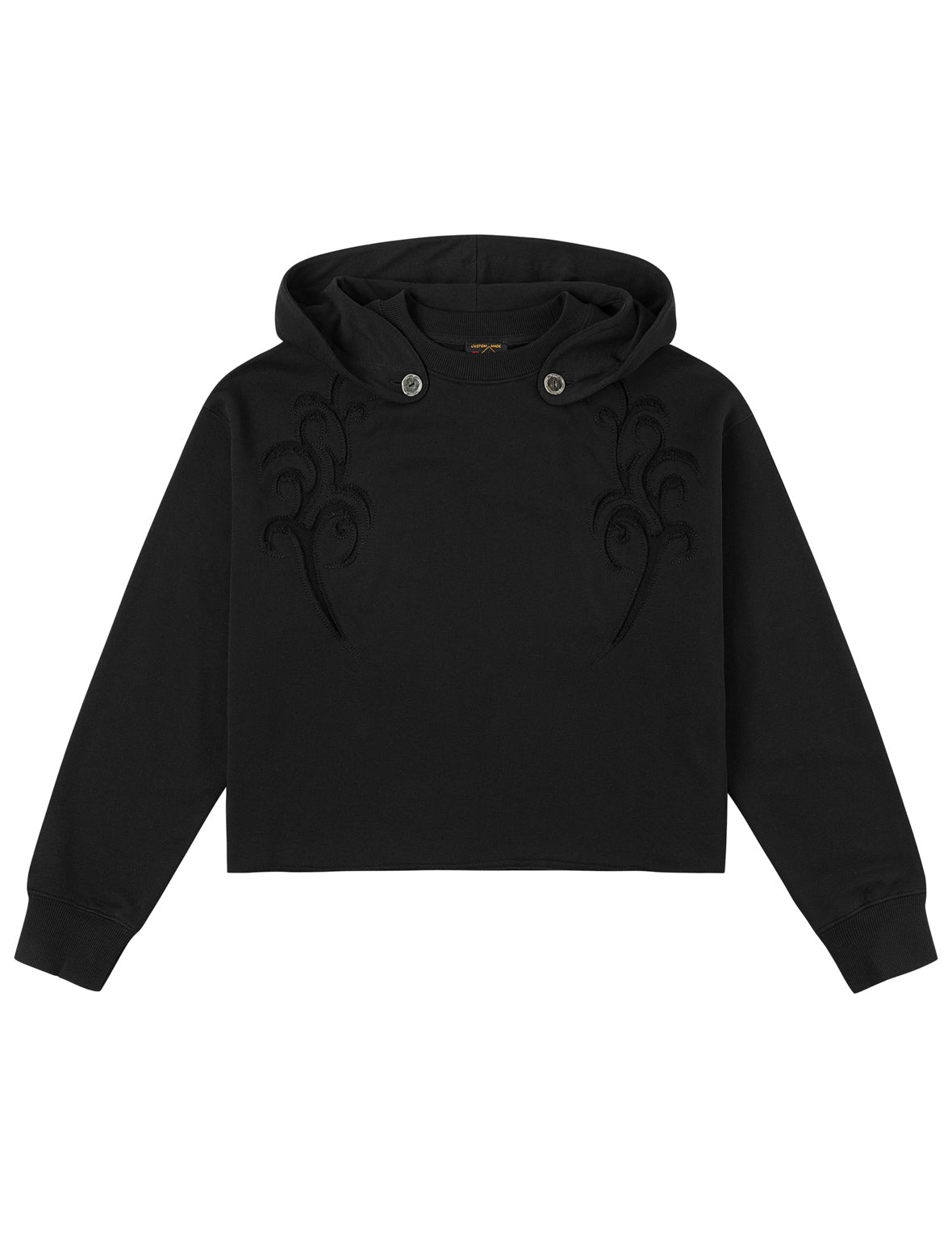 Reversed Fabric Patched Sweatshirt