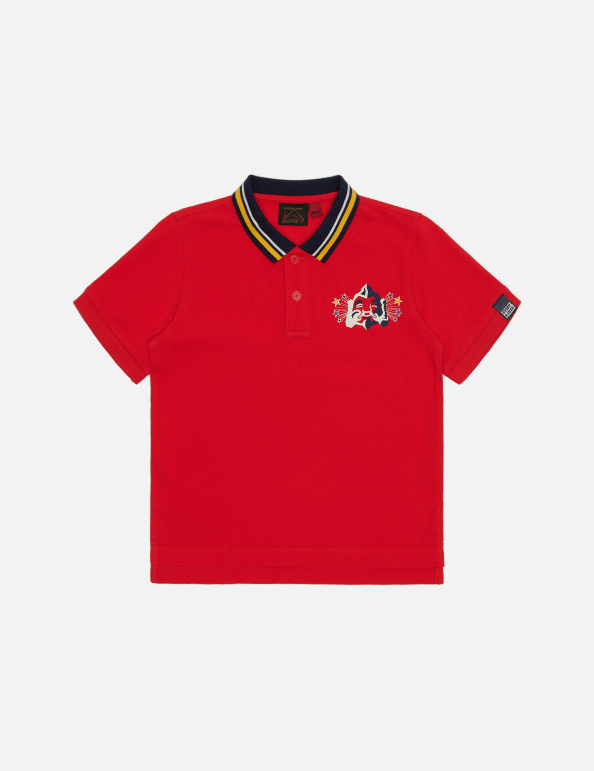 Godhead and Star Pattern Print Polo Shirt