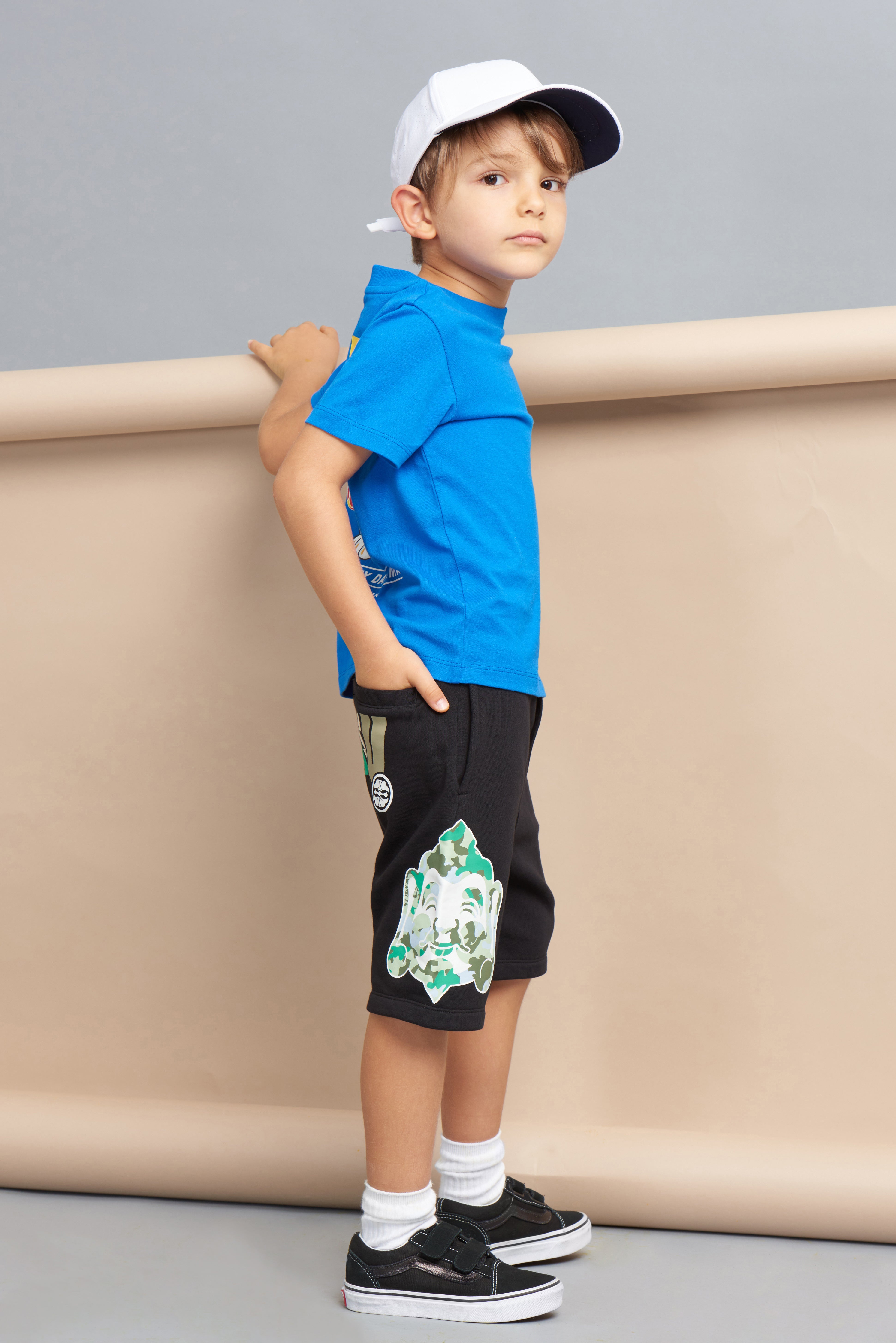 Camouflage Godhead Print Sweat Shorts