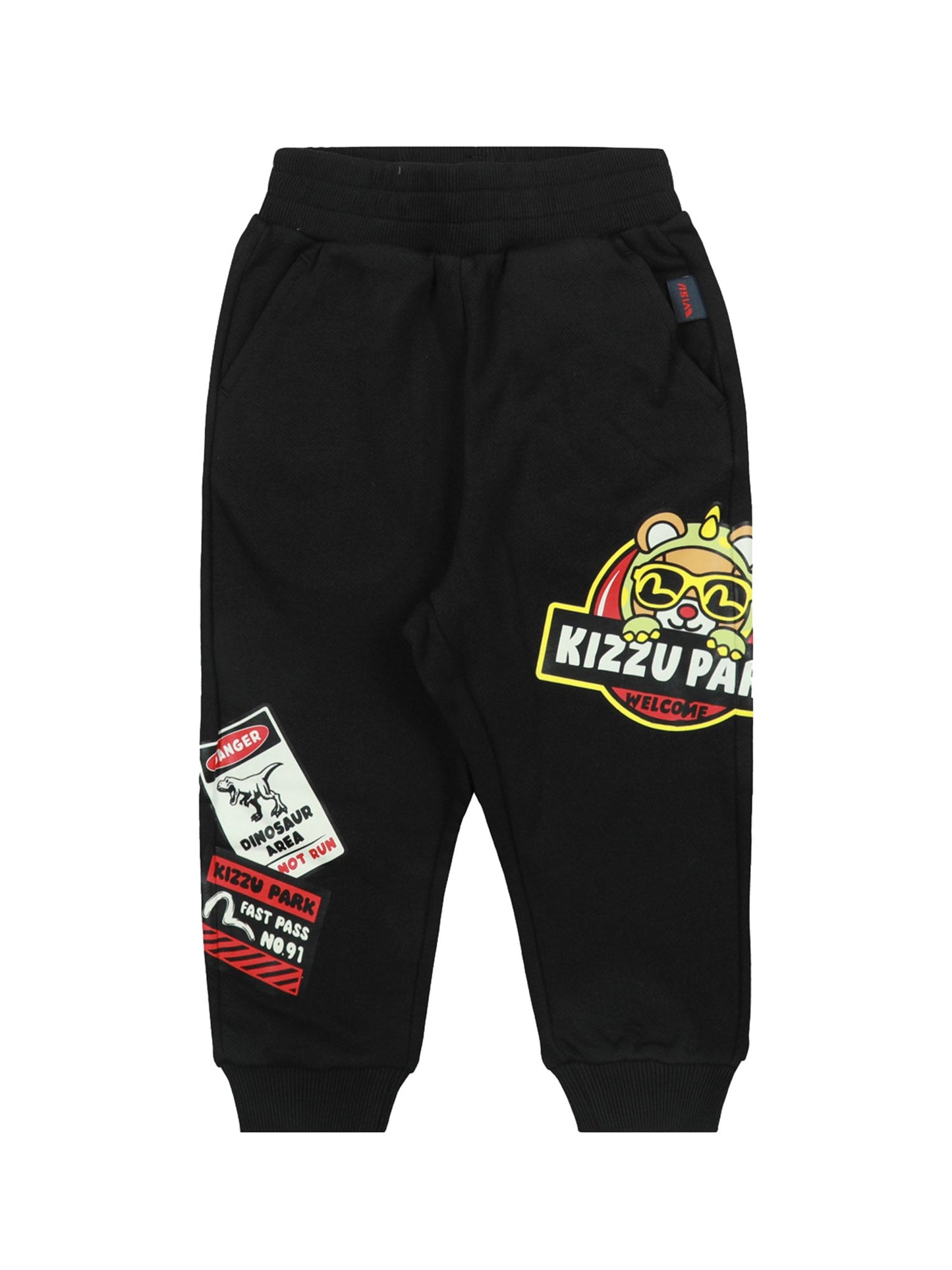 Dinosaur Park Sign Print Regular Fit Sweatpants