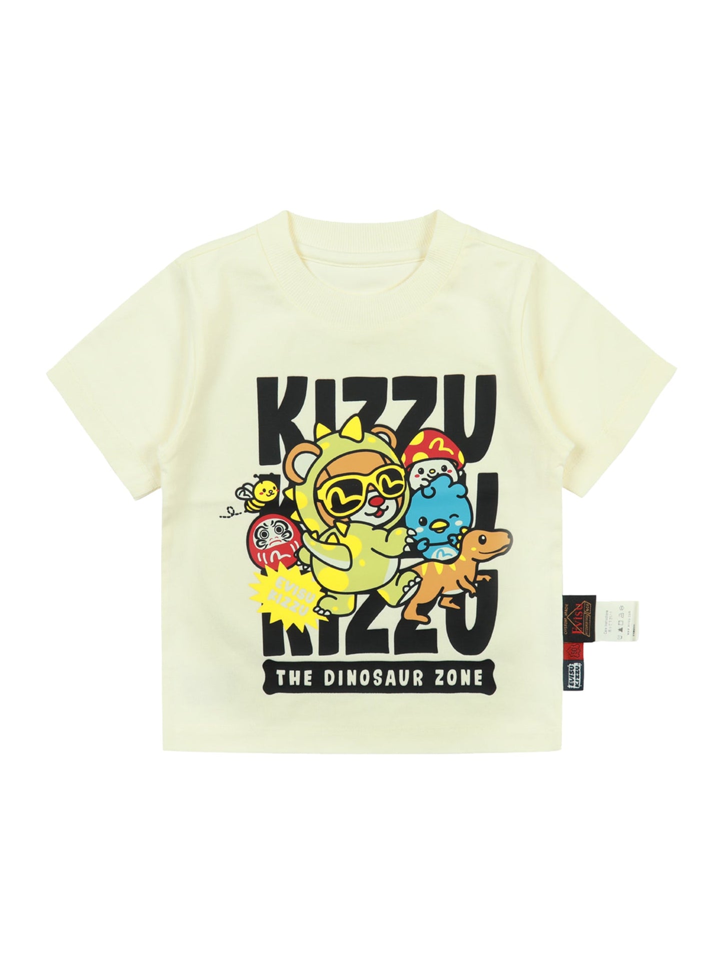 KIZZU Crews與恐龍圖案印花常規版型T恤