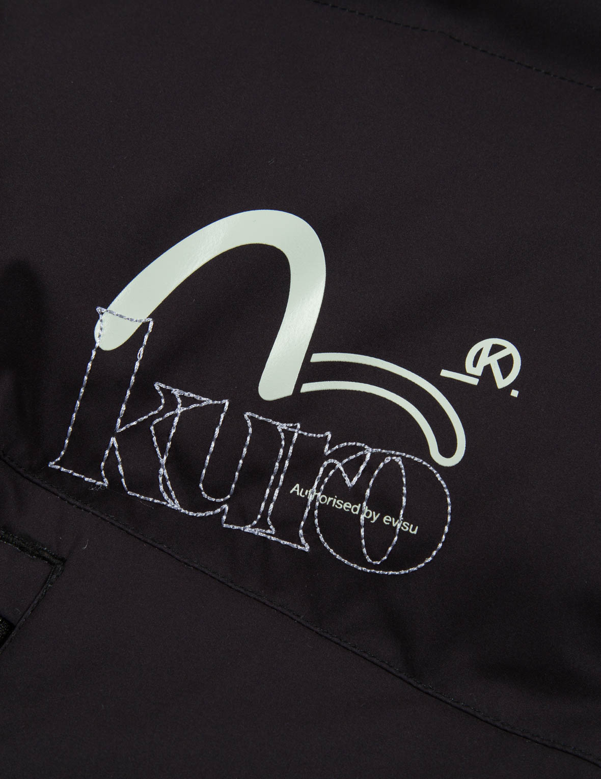 家花及Logo刺繡漸變羽絨夾克