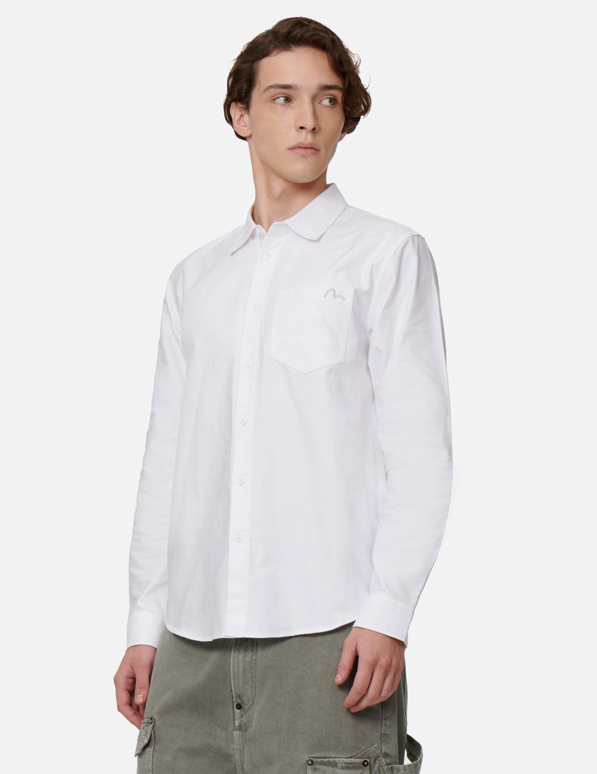 Graffiti Logo Foil Print Seagull Oxford Shirt