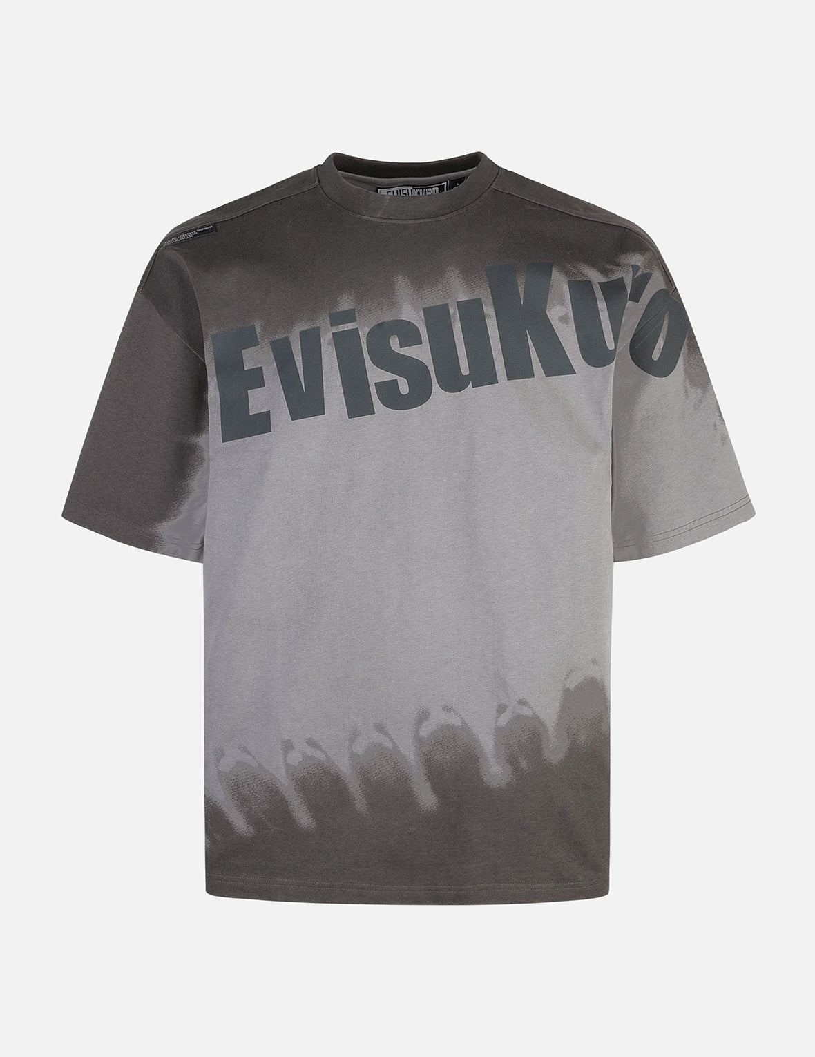 Tie-dye Logo and Slogan Print Oversized T-shirt