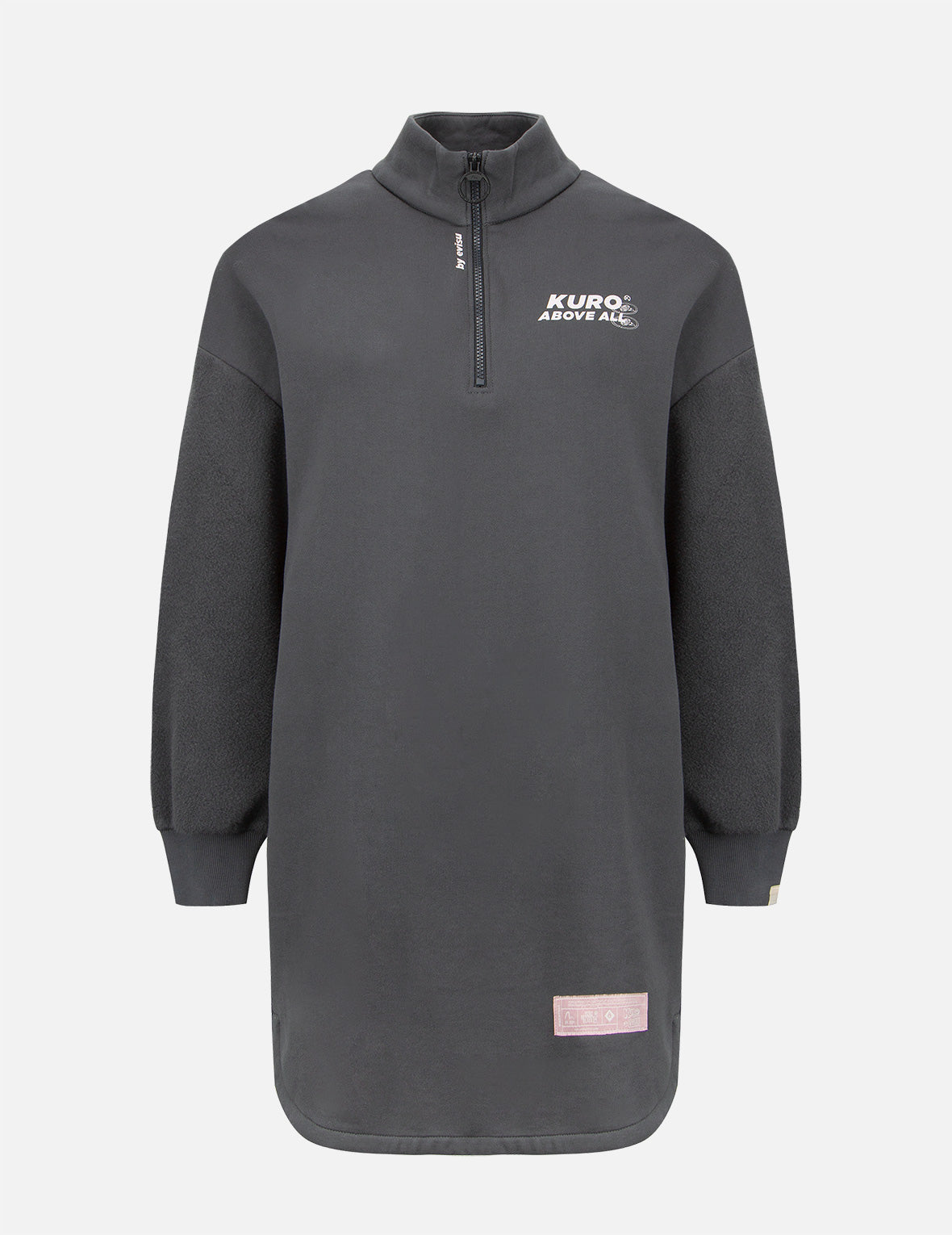 Slogan Print Turtle Neck Sweatdress