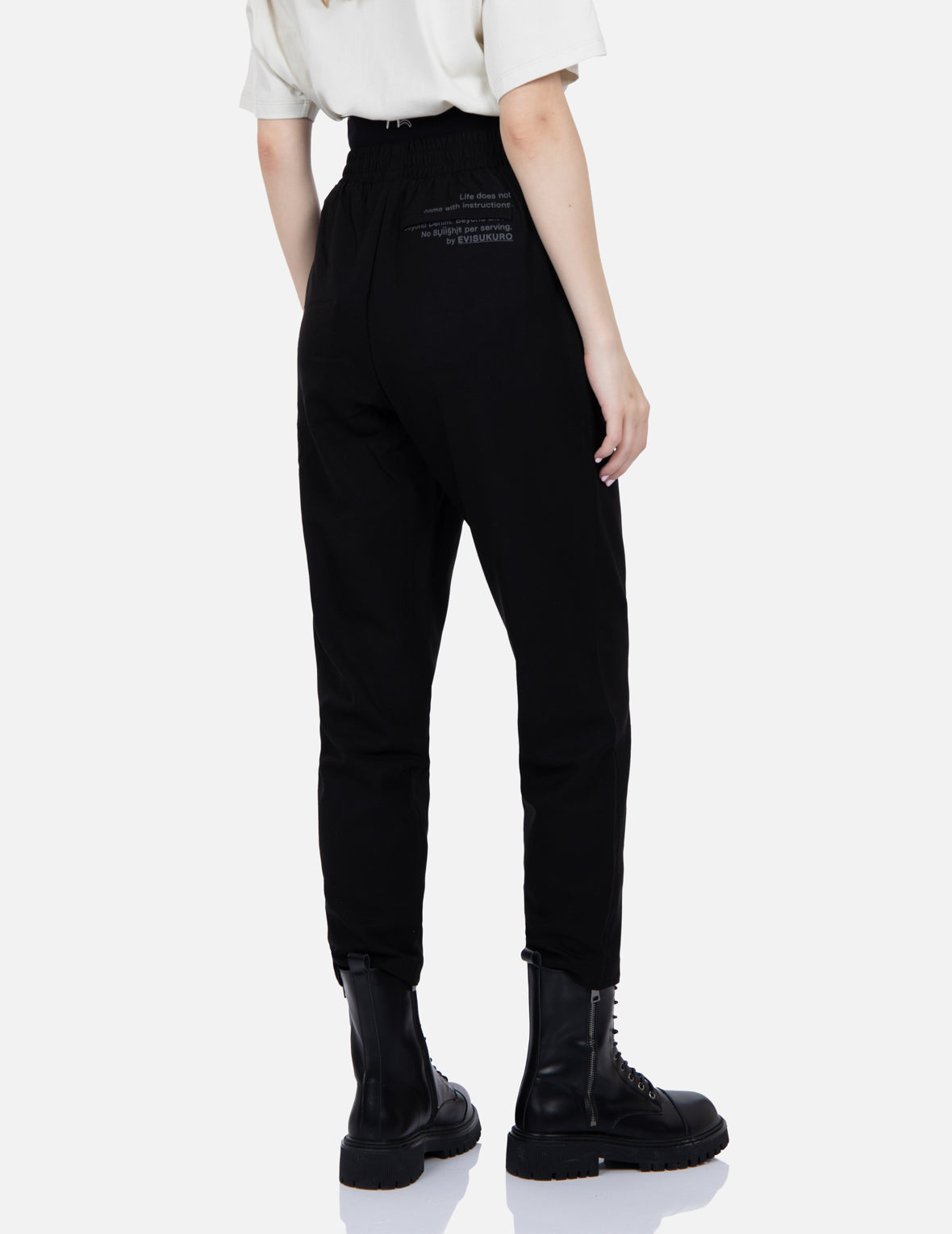 Logo Print Waistband Tapered Pants