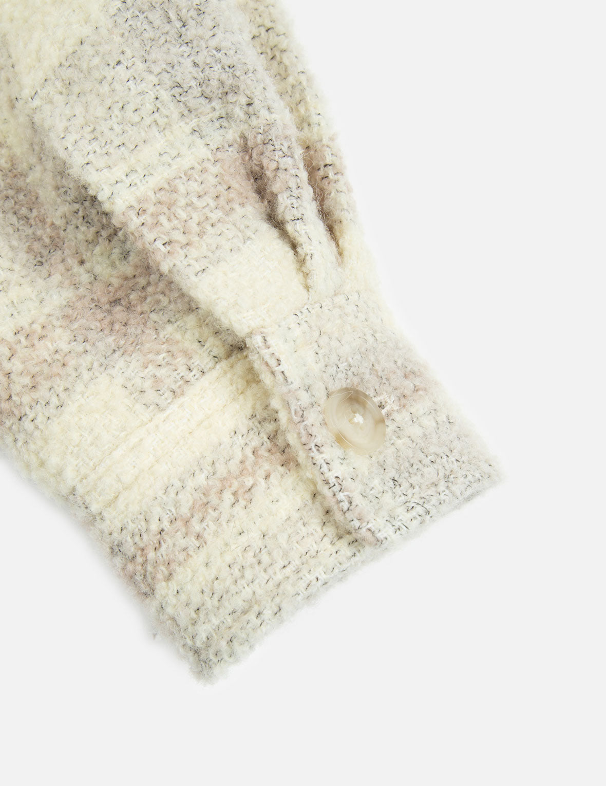 漸變家花刺繡格紋襯衫式夾克