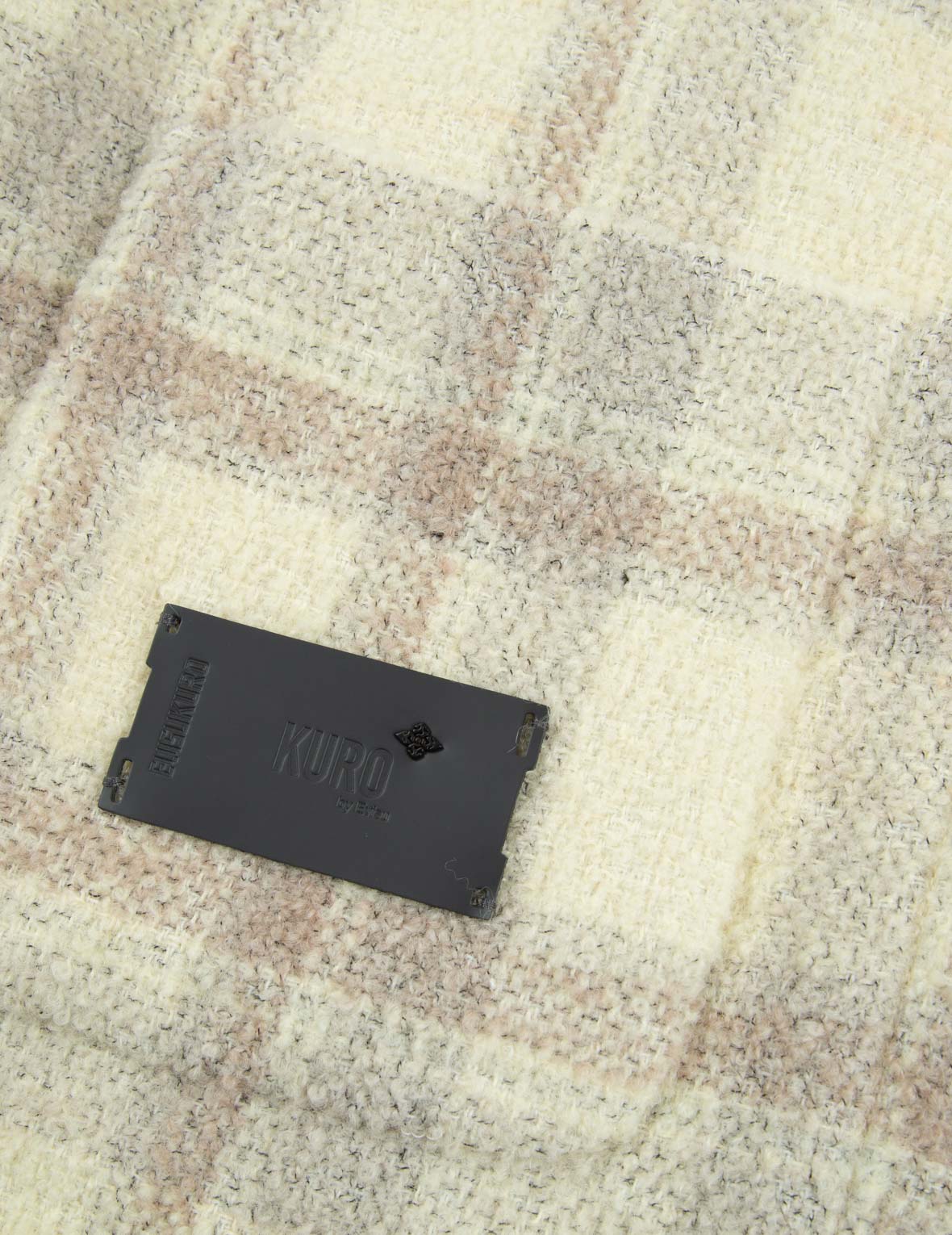 漸變家花刺繡格紋襯衫式夾克