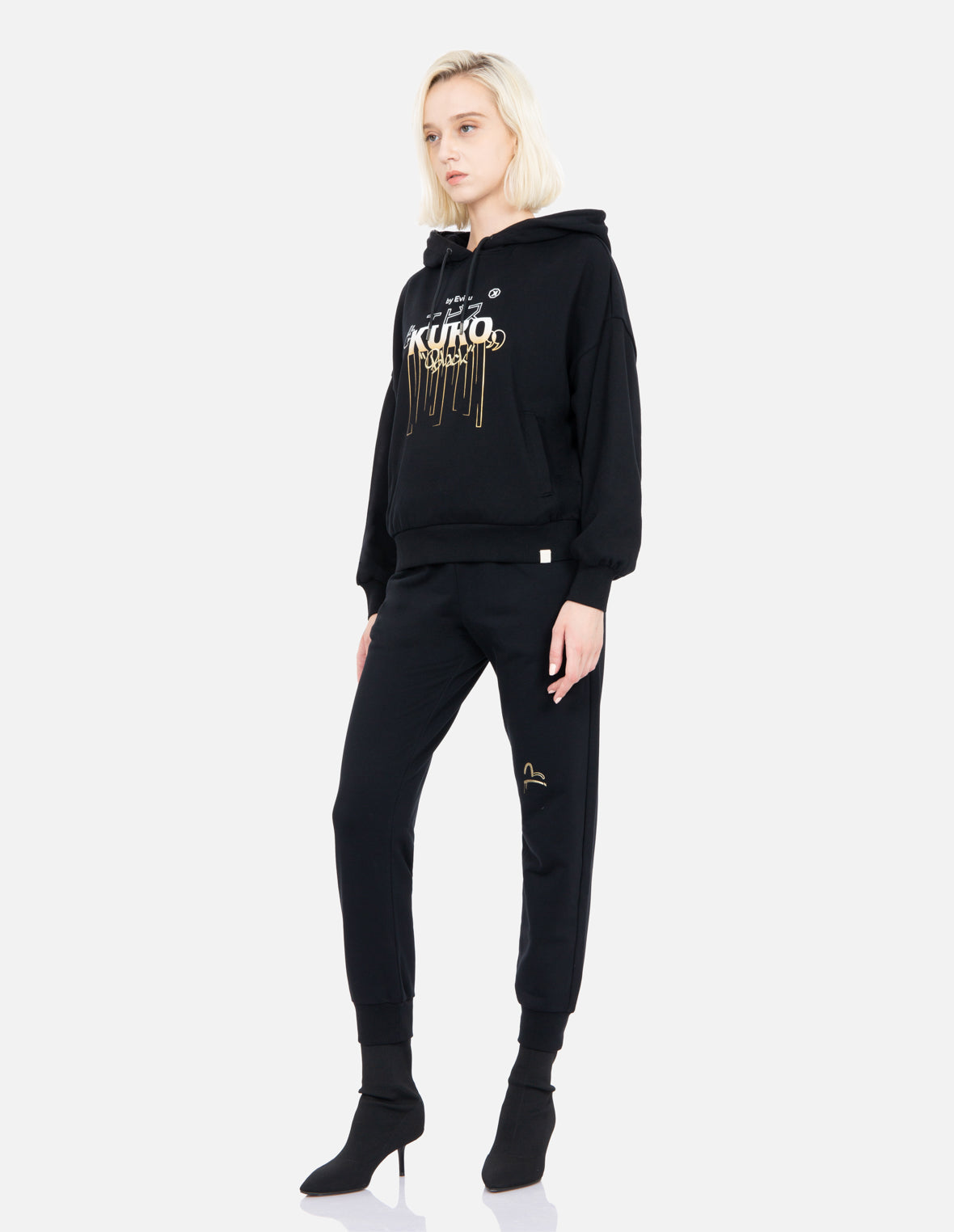 Kamon and Logo Print Sweatpants