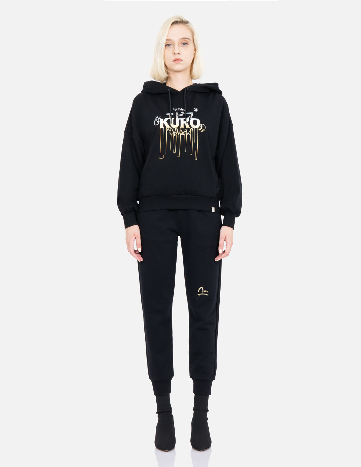 Kamon and Logo Print Sweatpants