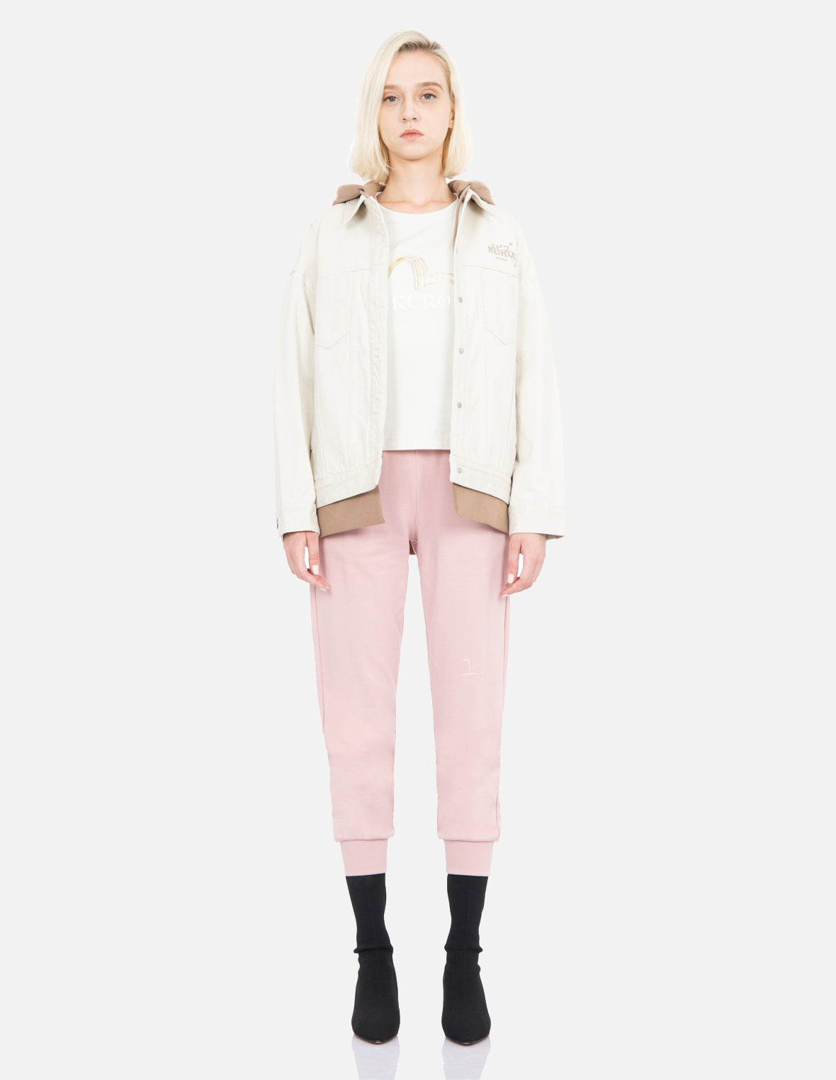 Kamon and Logo Print Sweatpants